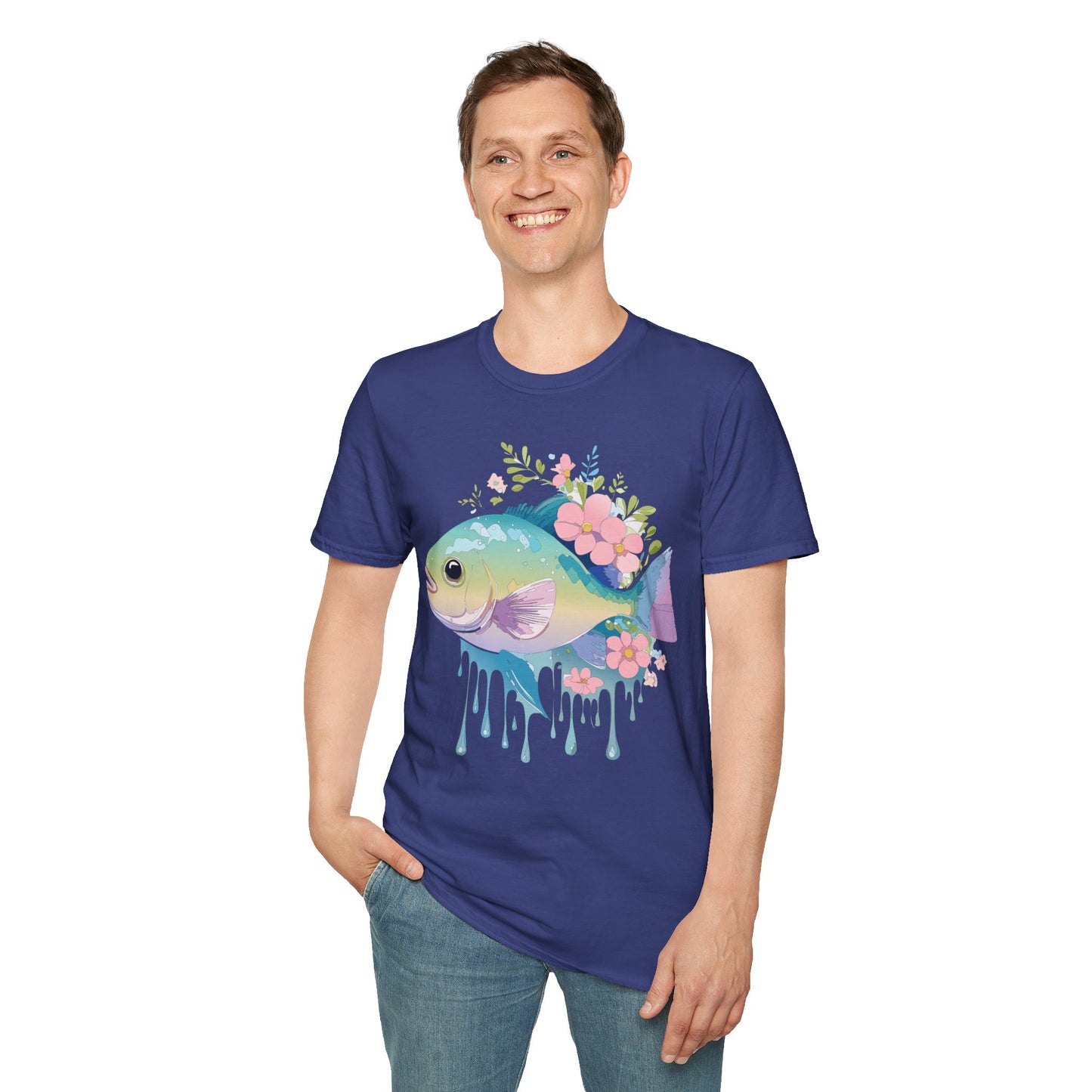 Fish Art Design Shirt, T Shirt with Fish, Graphic Shirt, Tee Shirt with Graphic Design, Shirt with Fish Graphic Art