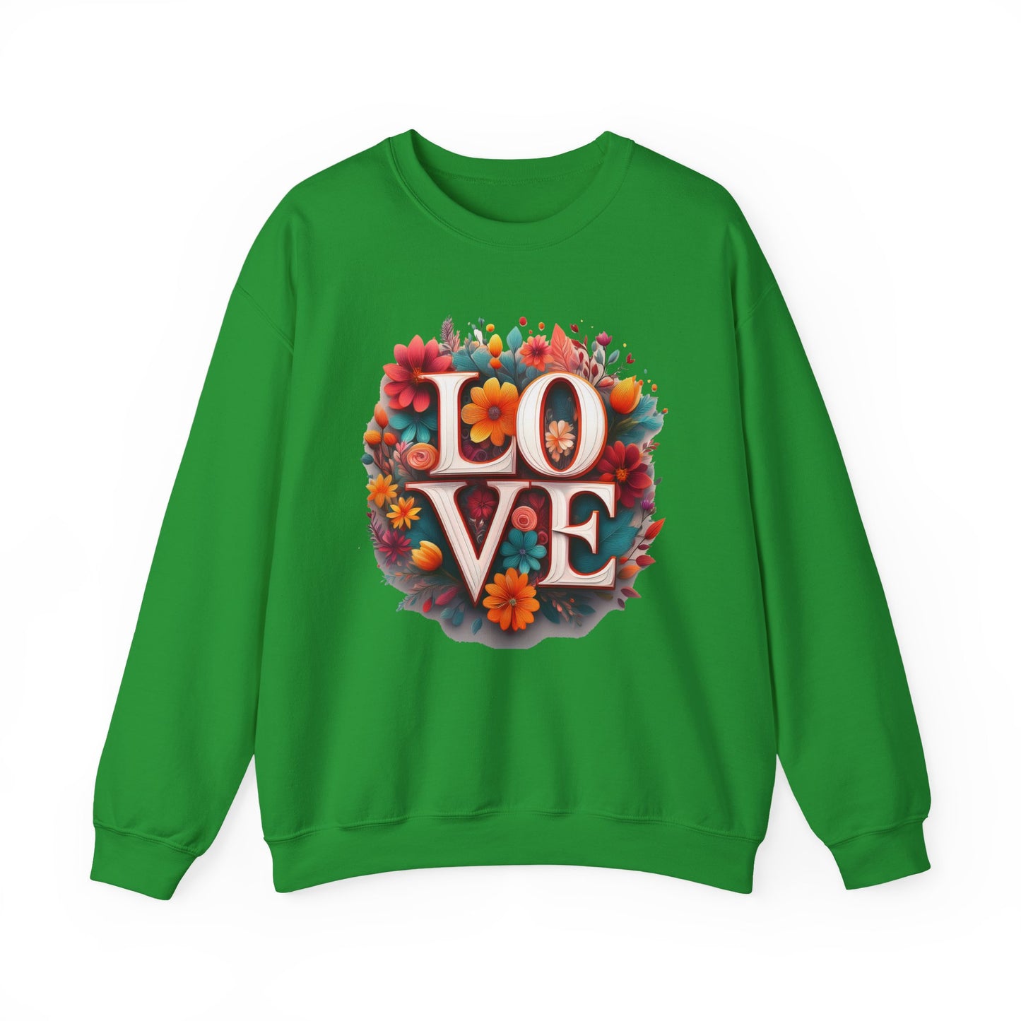 Floral Love Sweatshirt, Valentine's Day Sweatshirt, Love Flower Sweatshirt