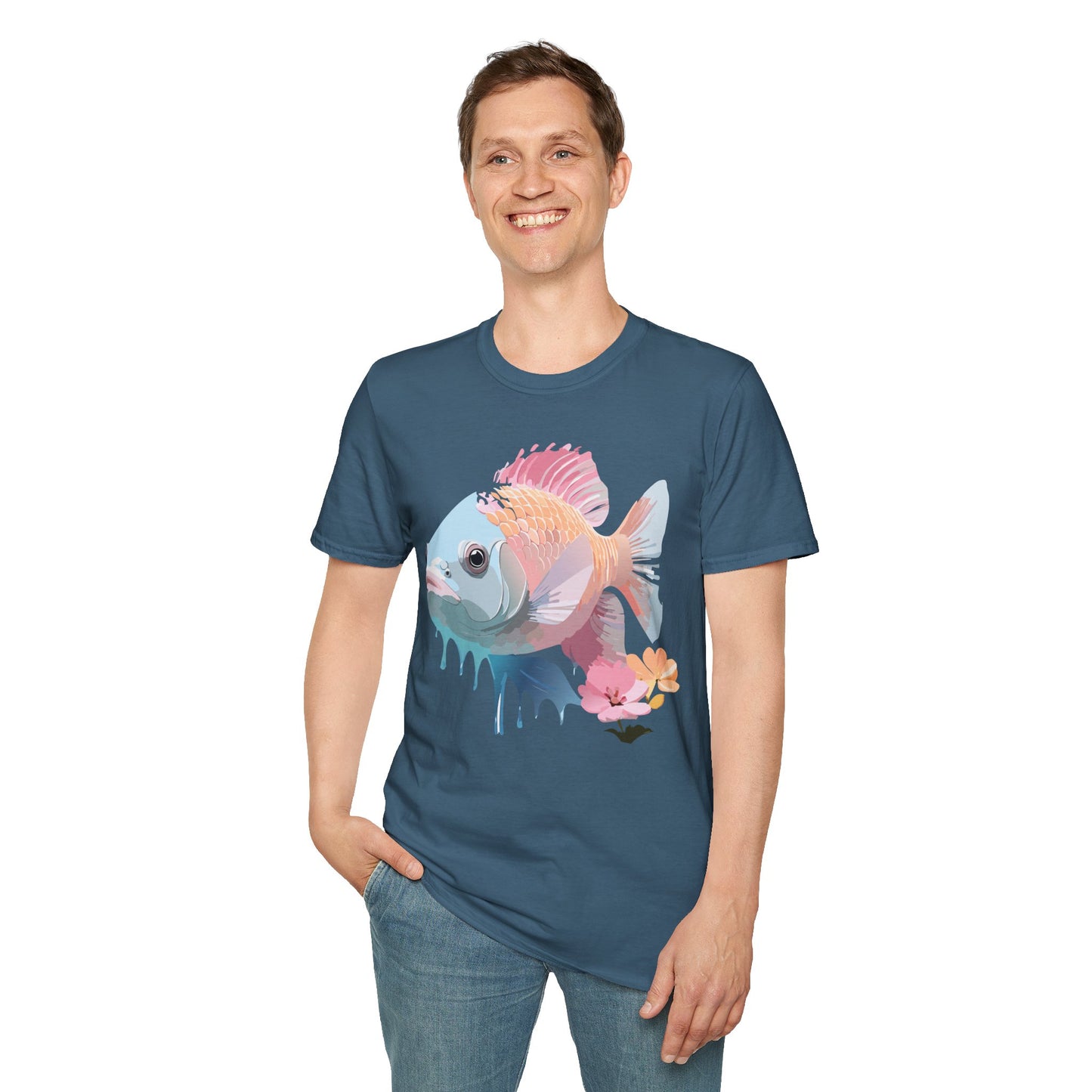 Copy of Fish Art Design Shirt, T Shirt with Fish, Graphic Shirt, Tee Shirt with Graphic Design, Shirt with Fish Graphic Art