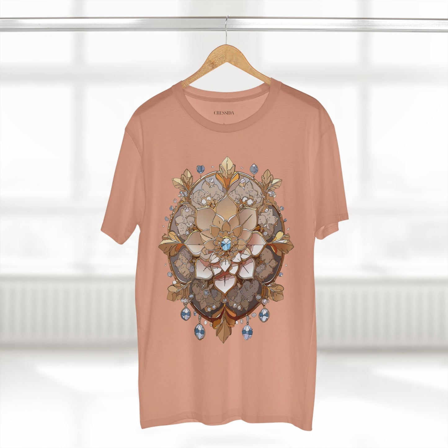 Floral Shirt, Shirt with Flower, Tee Shirt with Antique Flower
