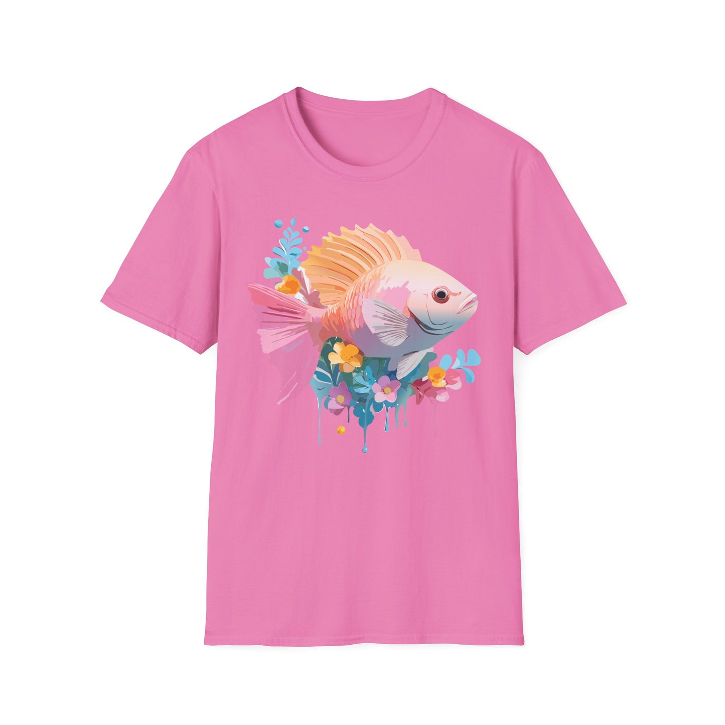 Fish Art Design Shirt, T Shirt with Fish, Graphic Shirt, Tee Shirt with Graphic Design, Shirt with Fish Graphic Art