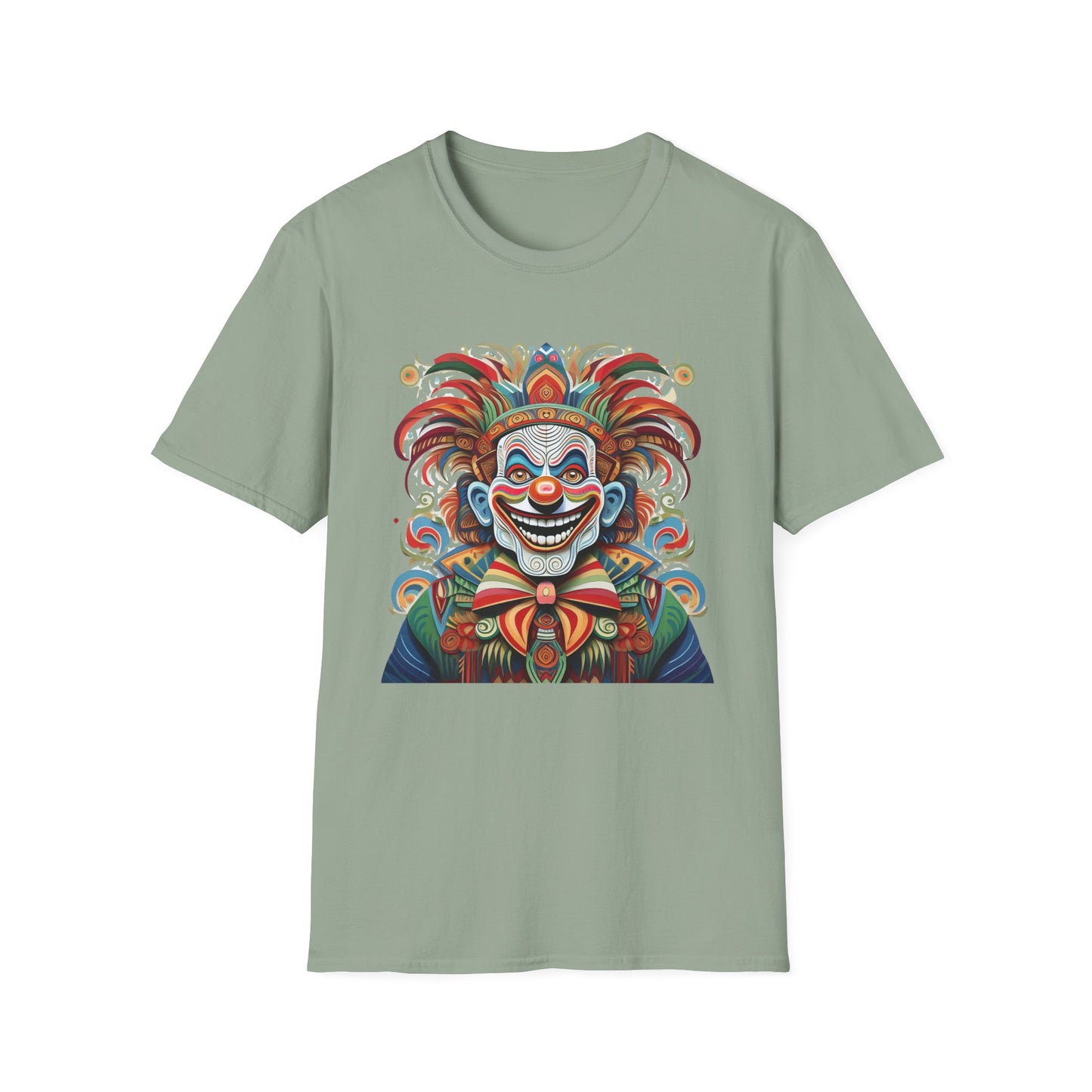 Clown Shirt, T Shirt with Clown, Funny Man Shirt, Tee Shirt with Funny Man, Circus Shirt, Shirt with Circus, Scary Man Shirt, Shirt with Scary Man