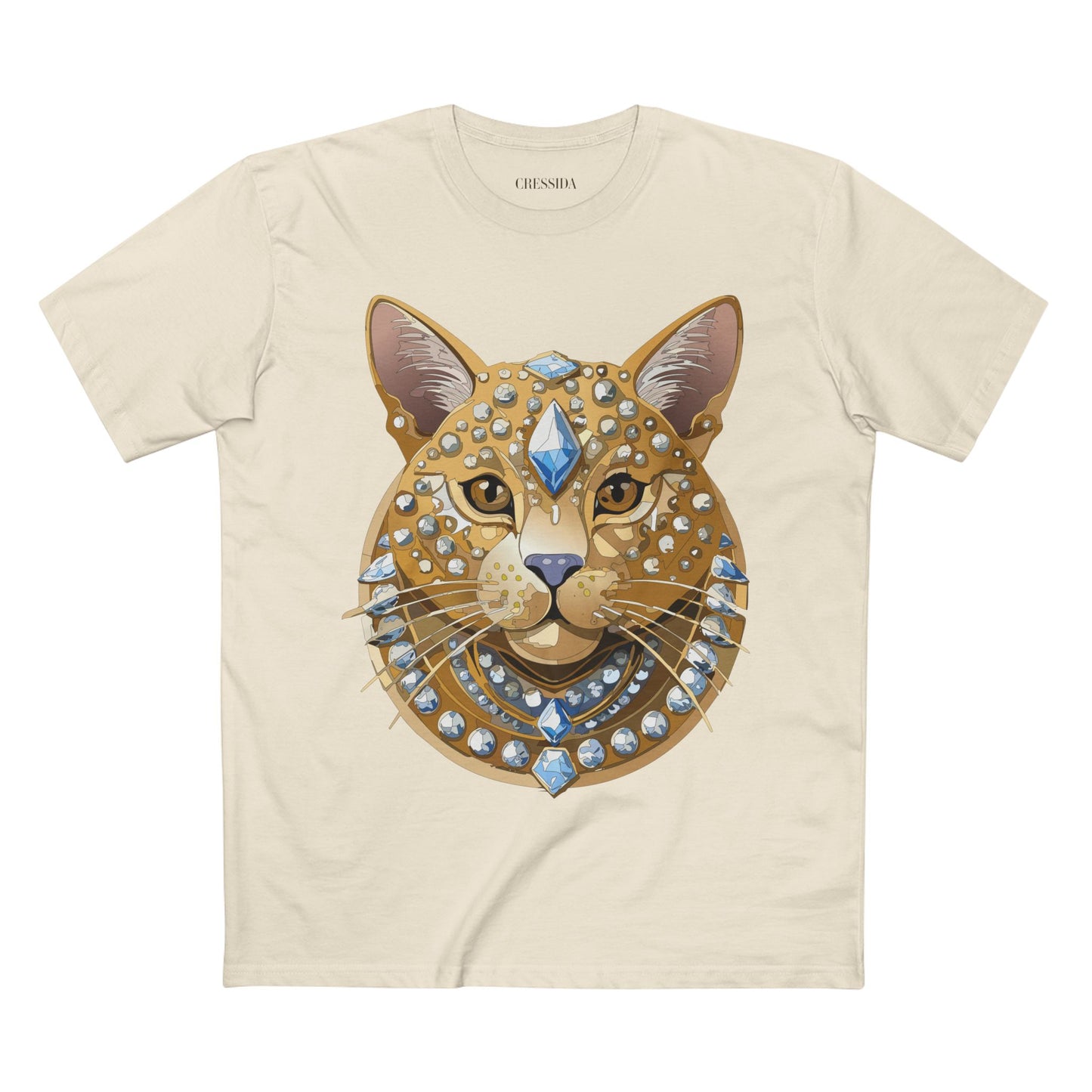 Unisex Premium Cotton Tee Shirt With Antique Animal Medallion Design