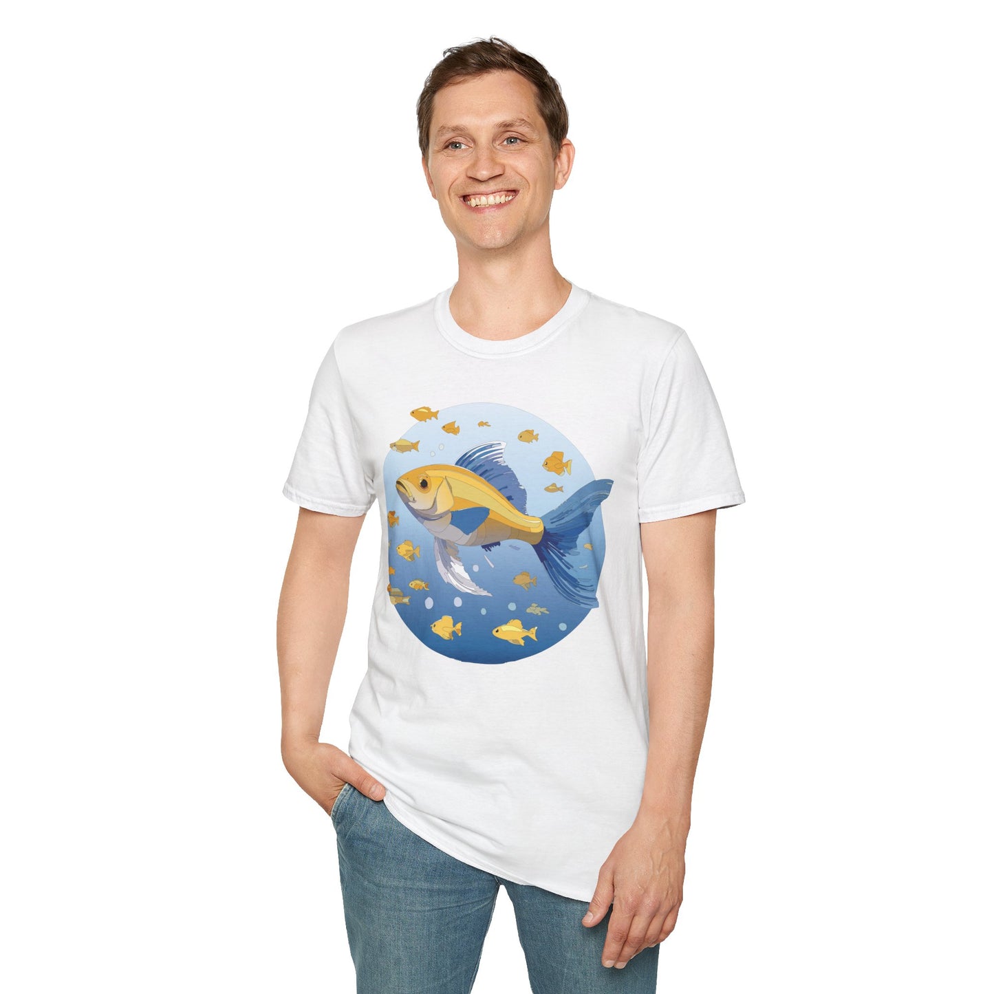 Fish Art Design Shirt, T Shirt with Fish, Graphic Shirt, Tee Shirt with Graphic Design, Shirt with Fish Graphic Art