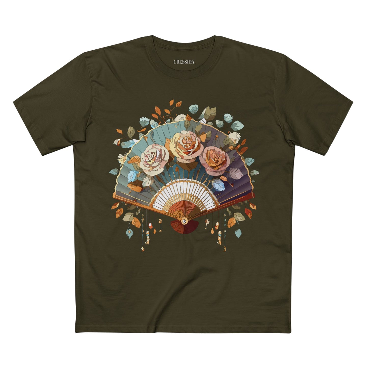 Fan shirt, Shirt with Fan, Tee Shirt with Antique Fan