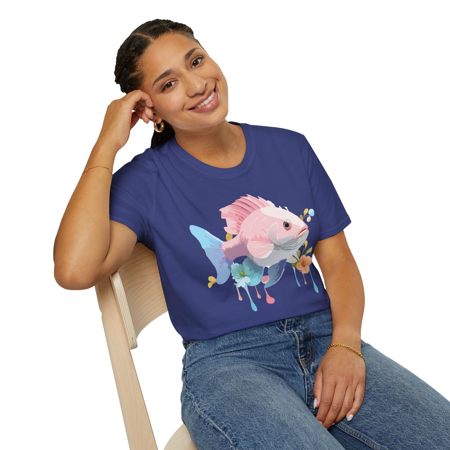 Fish Art Design Shirt, T Shirt with Fish, Graphic Shirt, Tee Shirt with Graphic Design, Shirt with Fish Graphic Art