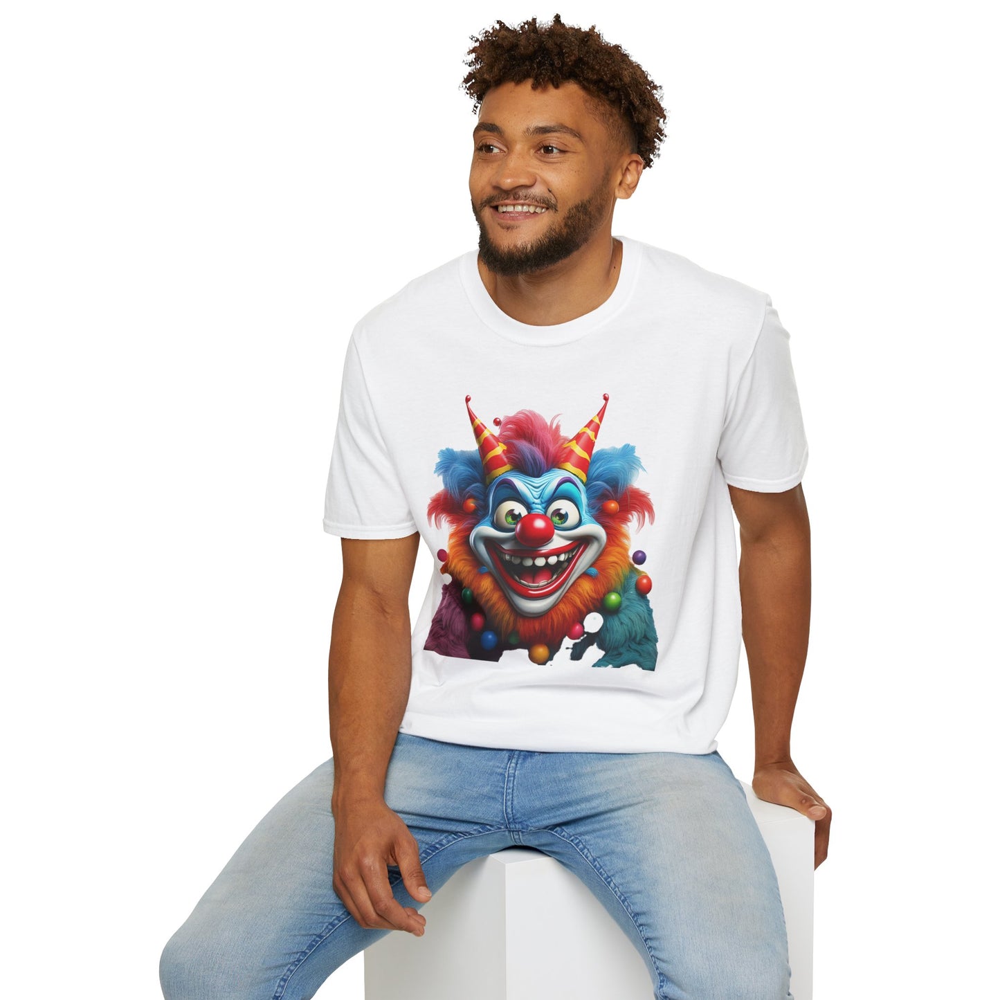 Clown Shirt, T Shirt with Clown, Funny Man Shirt, Tee Shirt with Funny Man, Circus Shirt, Shirt with Circus, Scary Man Shirt, Shirt with Scary Man