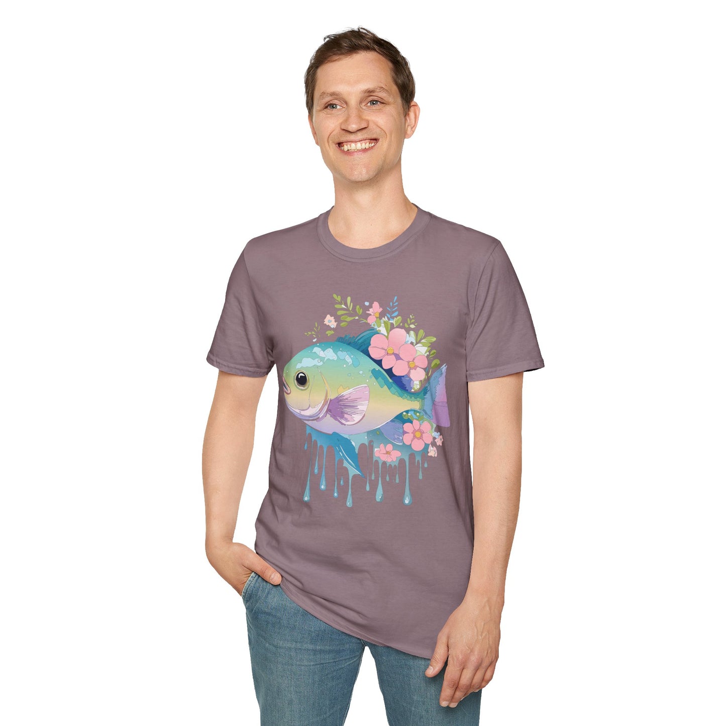 Fish Art Design Shirt, T Shirt with Fish, Graphic Shirt, Tee Shirt with Graphic Design, Shirt with Fish Graphic Art