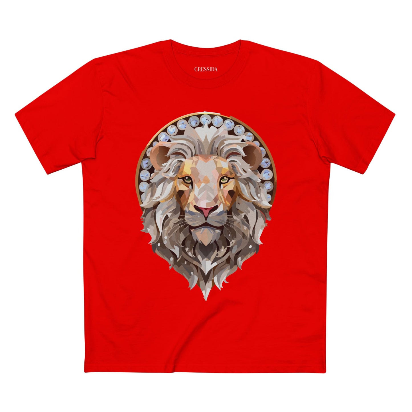 Unisex Animal Print Tee With Antique Medallion Art Design Graphic