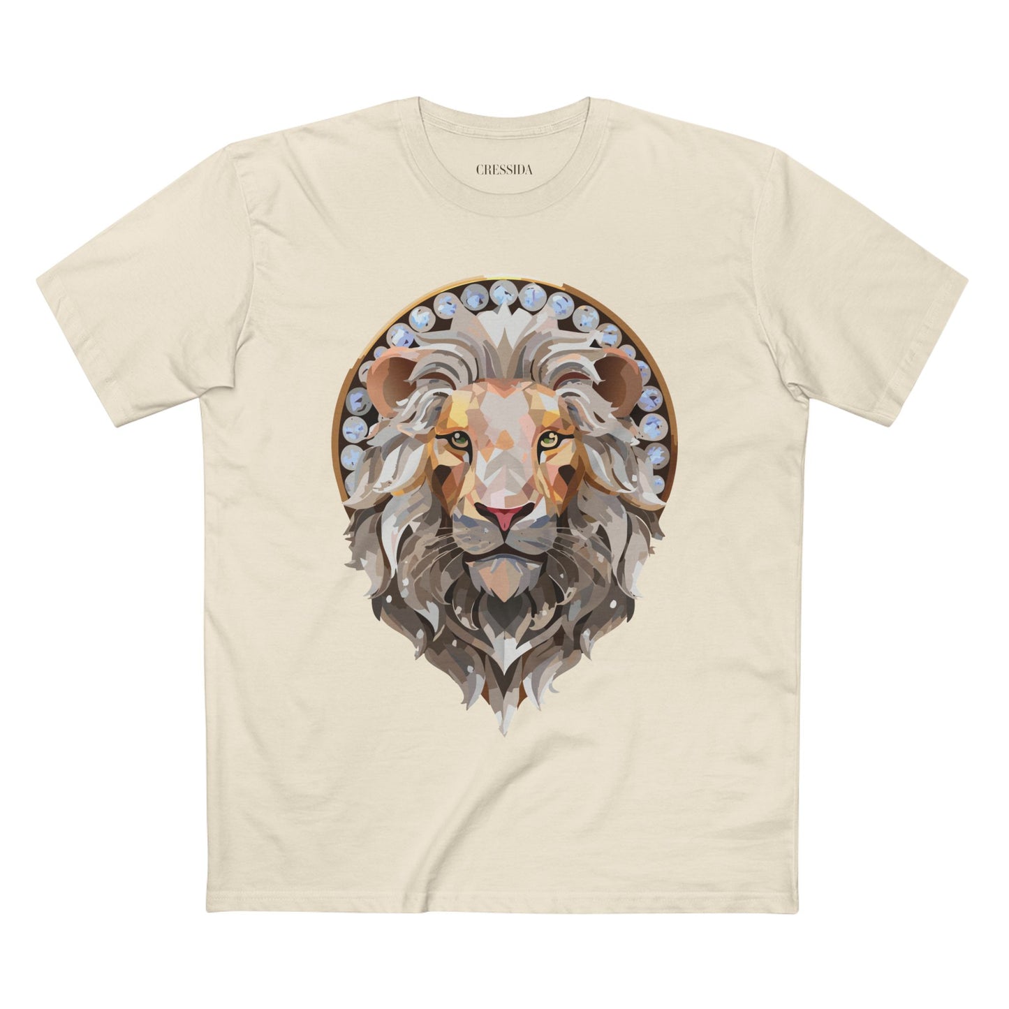 Unisex Animal Print Tee With Antique Medallion Art Design Graphic