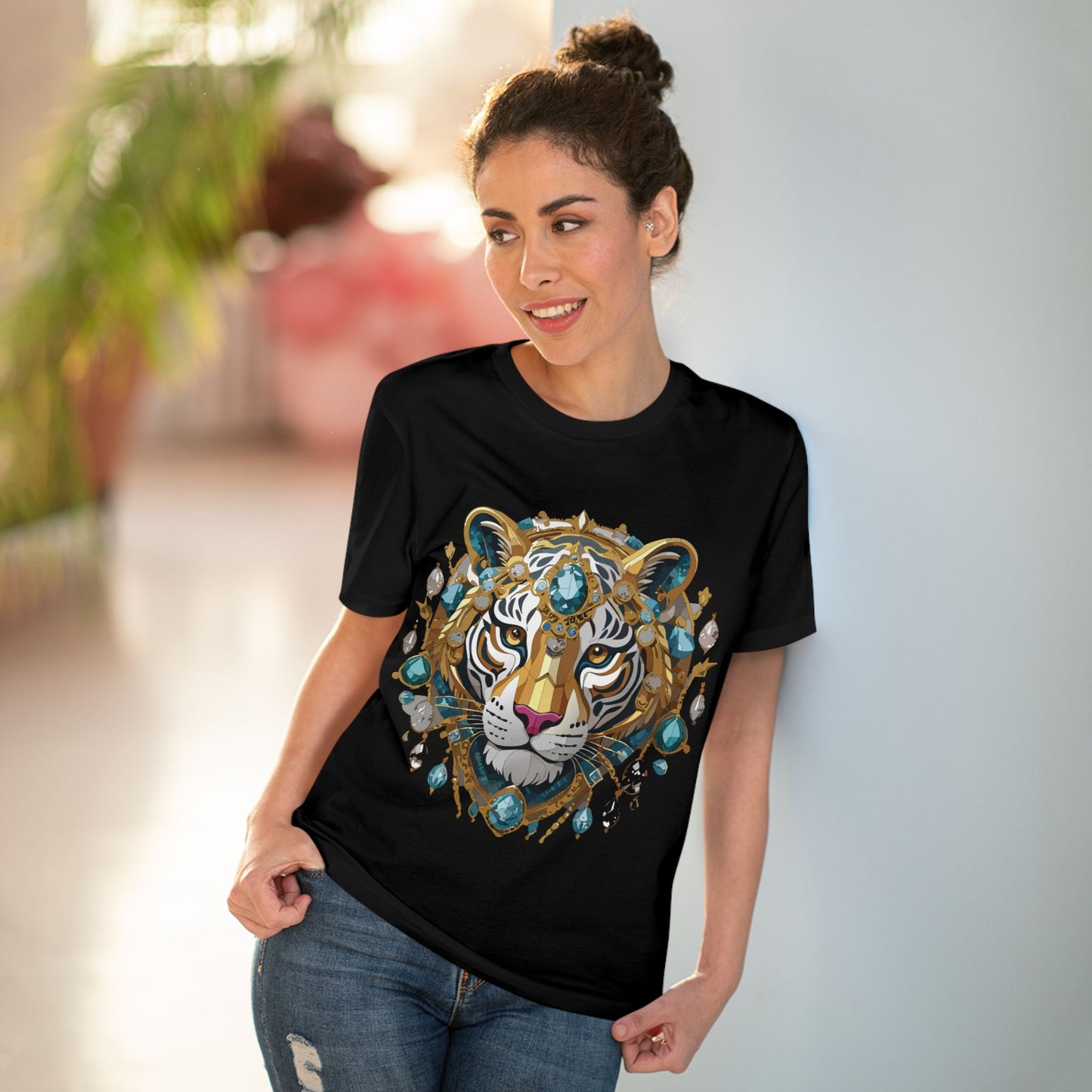 Organic T-shirt with Animals - Tiger