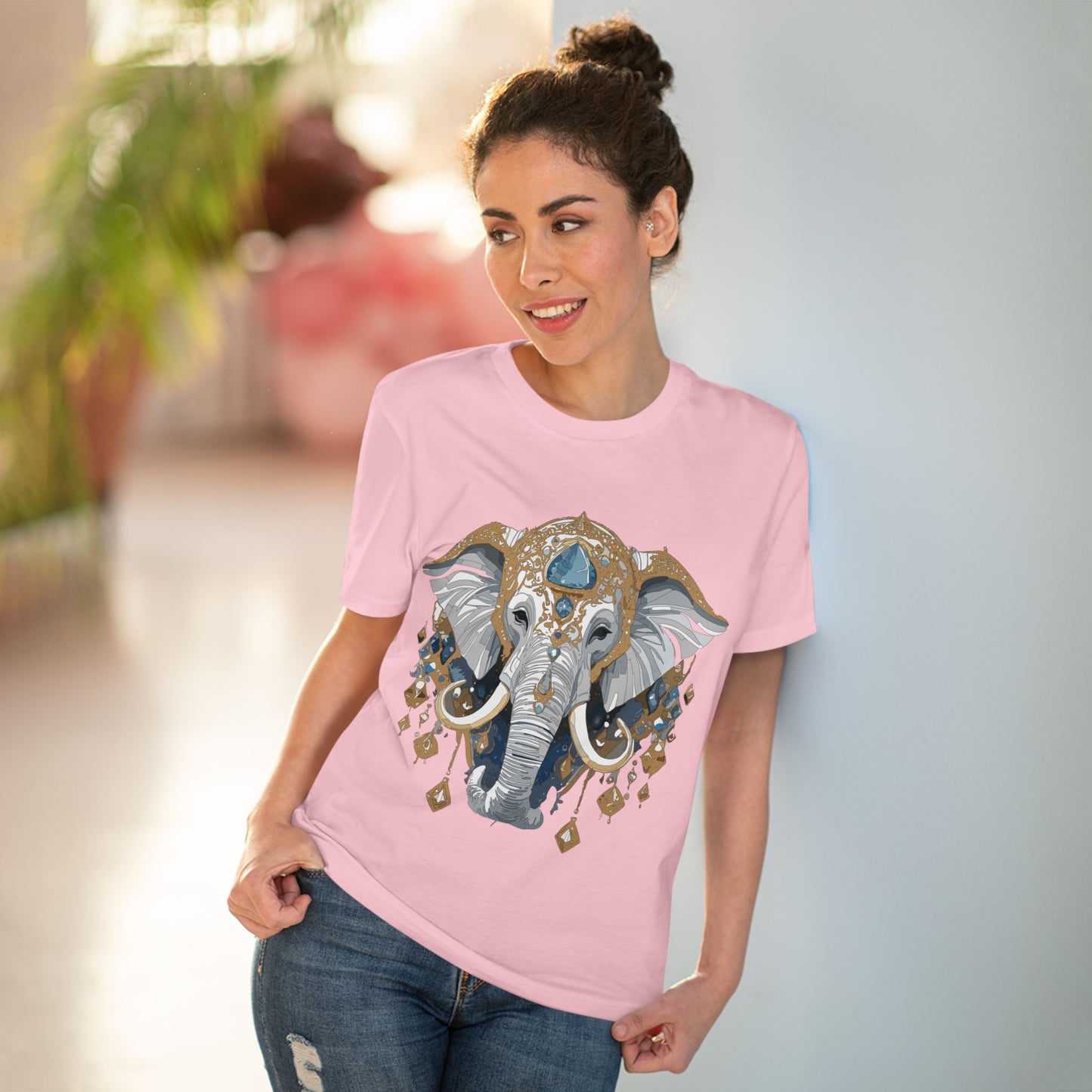 Organic T-shirt with Animals - Elephant