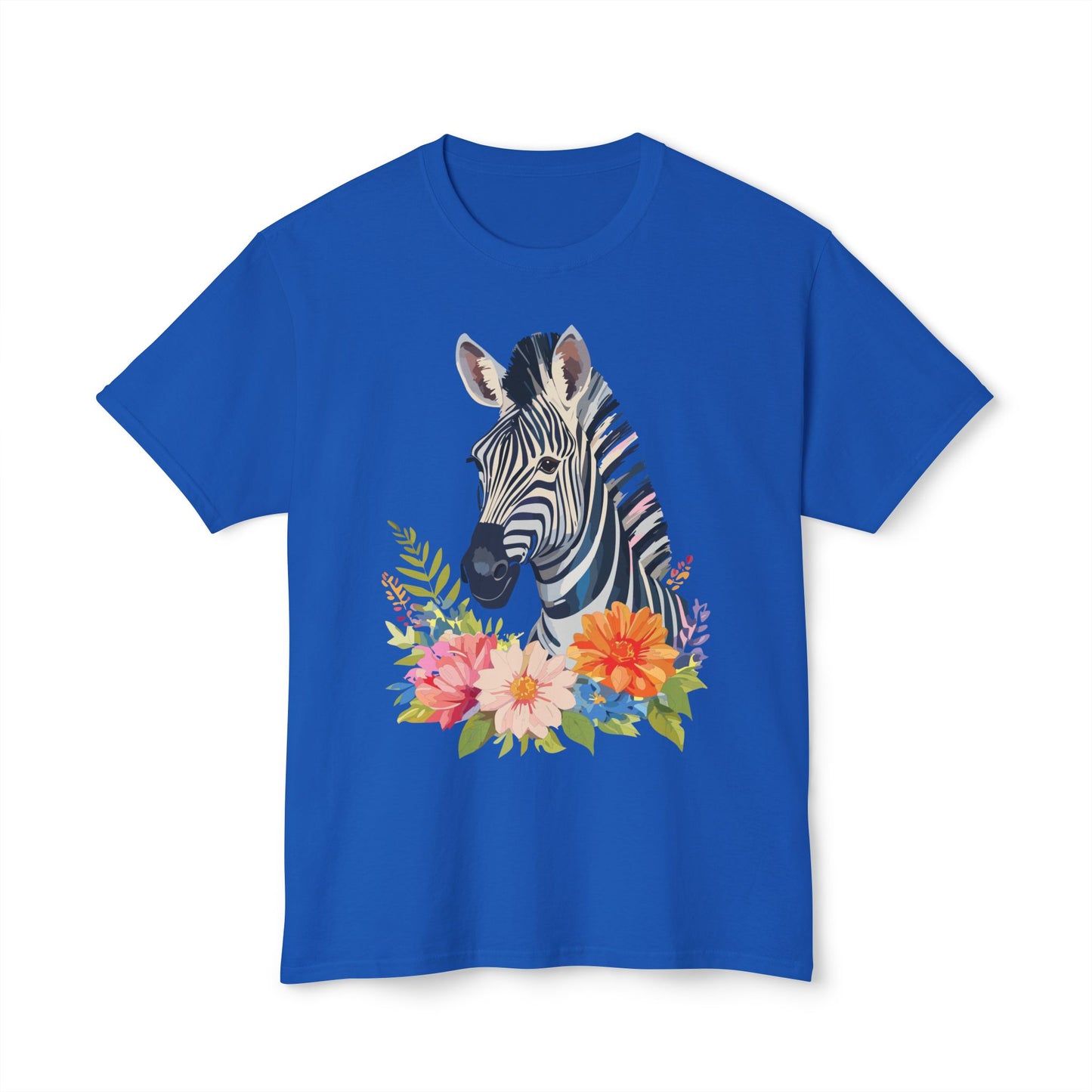 Zebra T-Shirt, Vintage Zebra Tee, Floral Tees, Zebra Art Design Shirt, Tee Shirt with Zebra 6