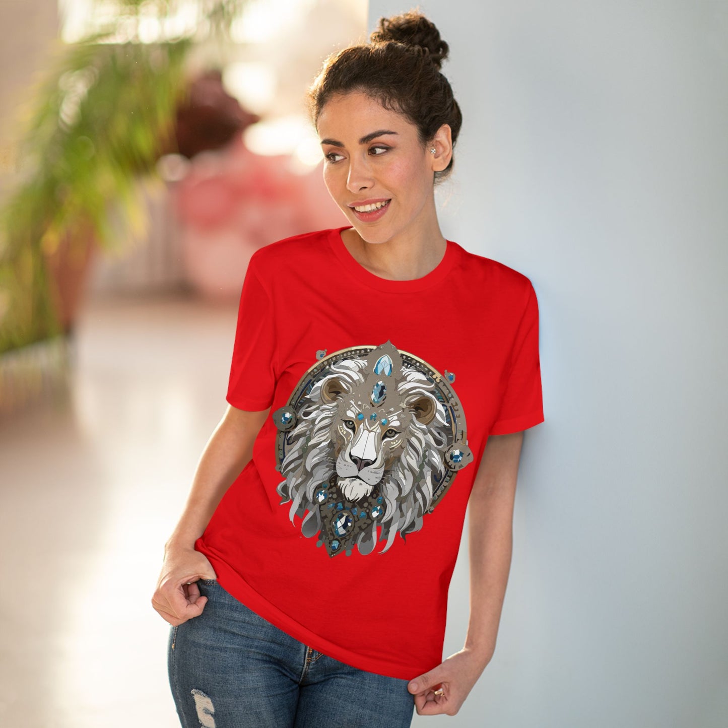 Organic T-shirt with Animals - Lion