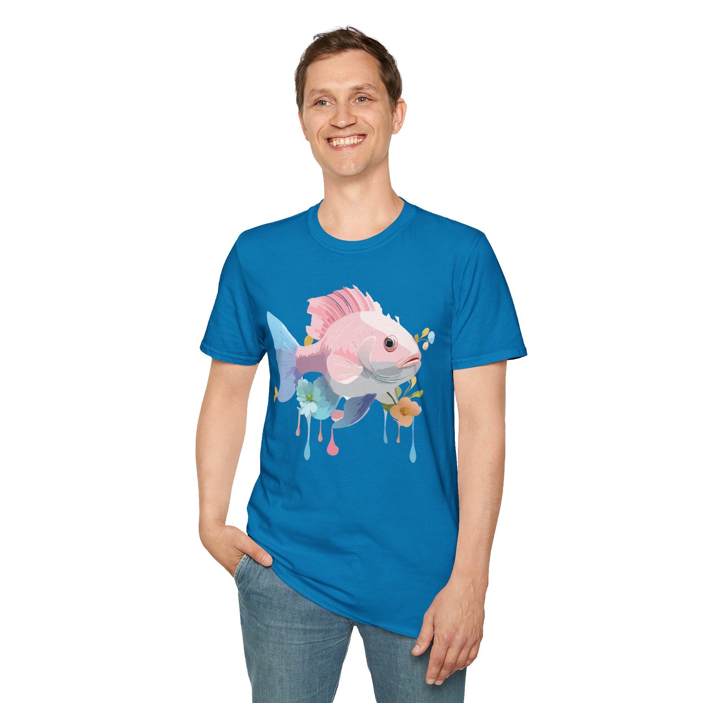 Fish Art Design Shirt, T Shirt with Fish, Graphic Shirt, Tee Shirt with Graphic Design, Shirt with Fish Graphic Art