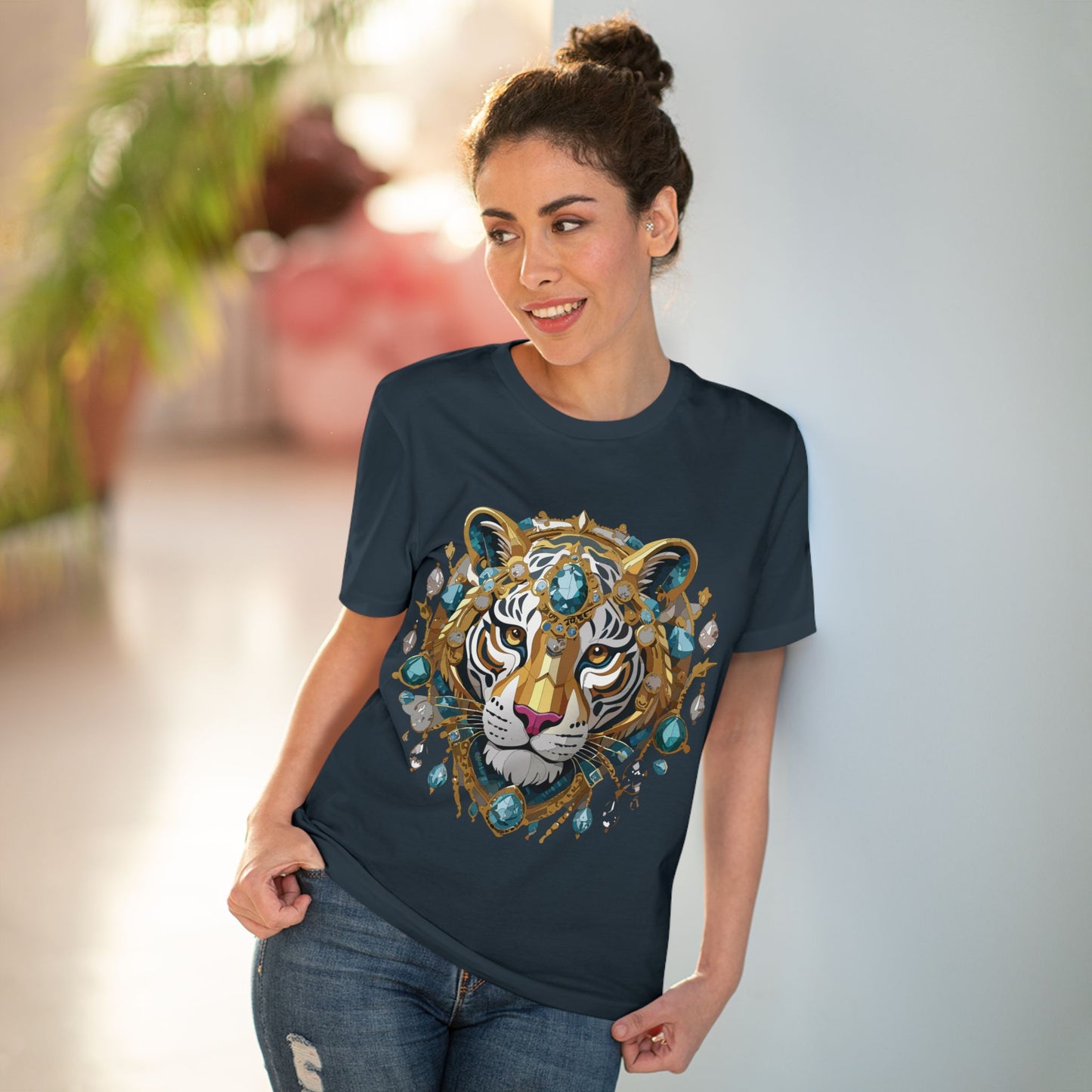 Organic T-shirt with Animals - Tiger