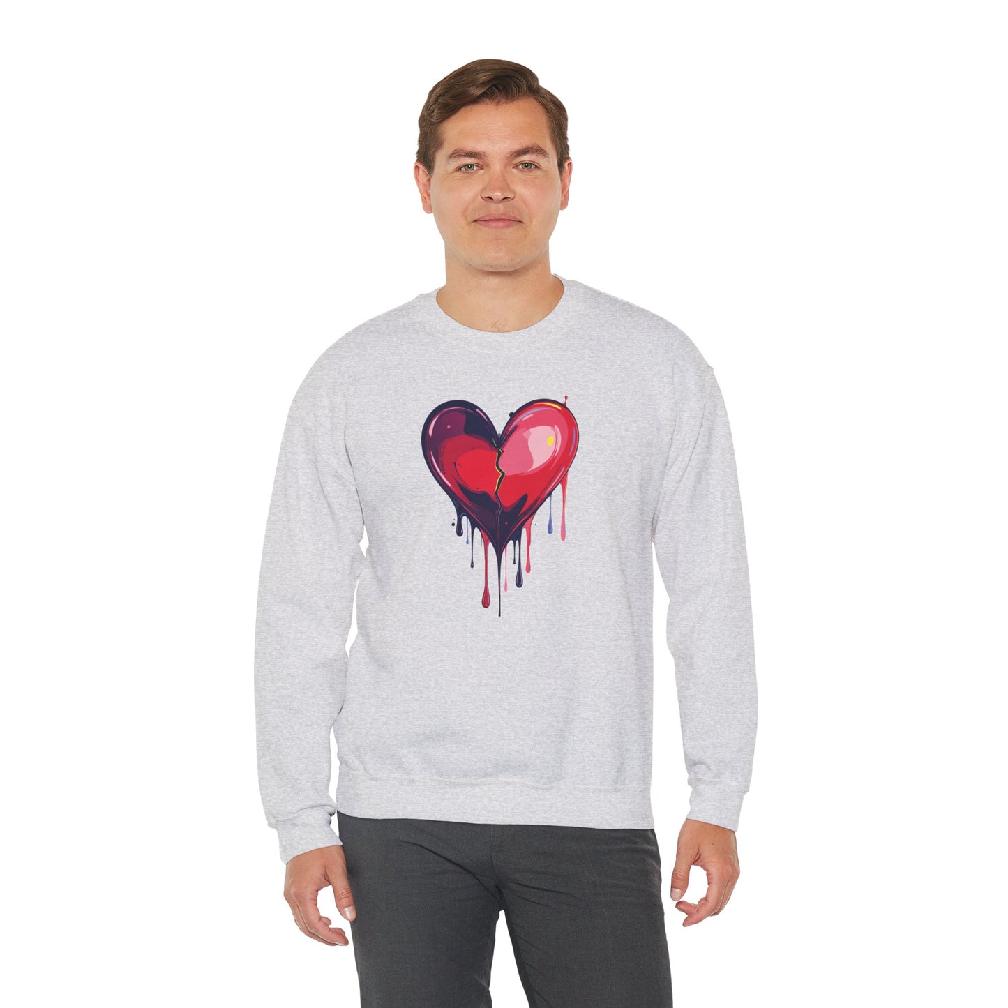 Big Red Heart Sweatshirt, Floral Red Heart Sweatshirt, Floral Love Sweatshirt, Valentine's Day Sweatshirt, Heart Floral Sweatshirt 118