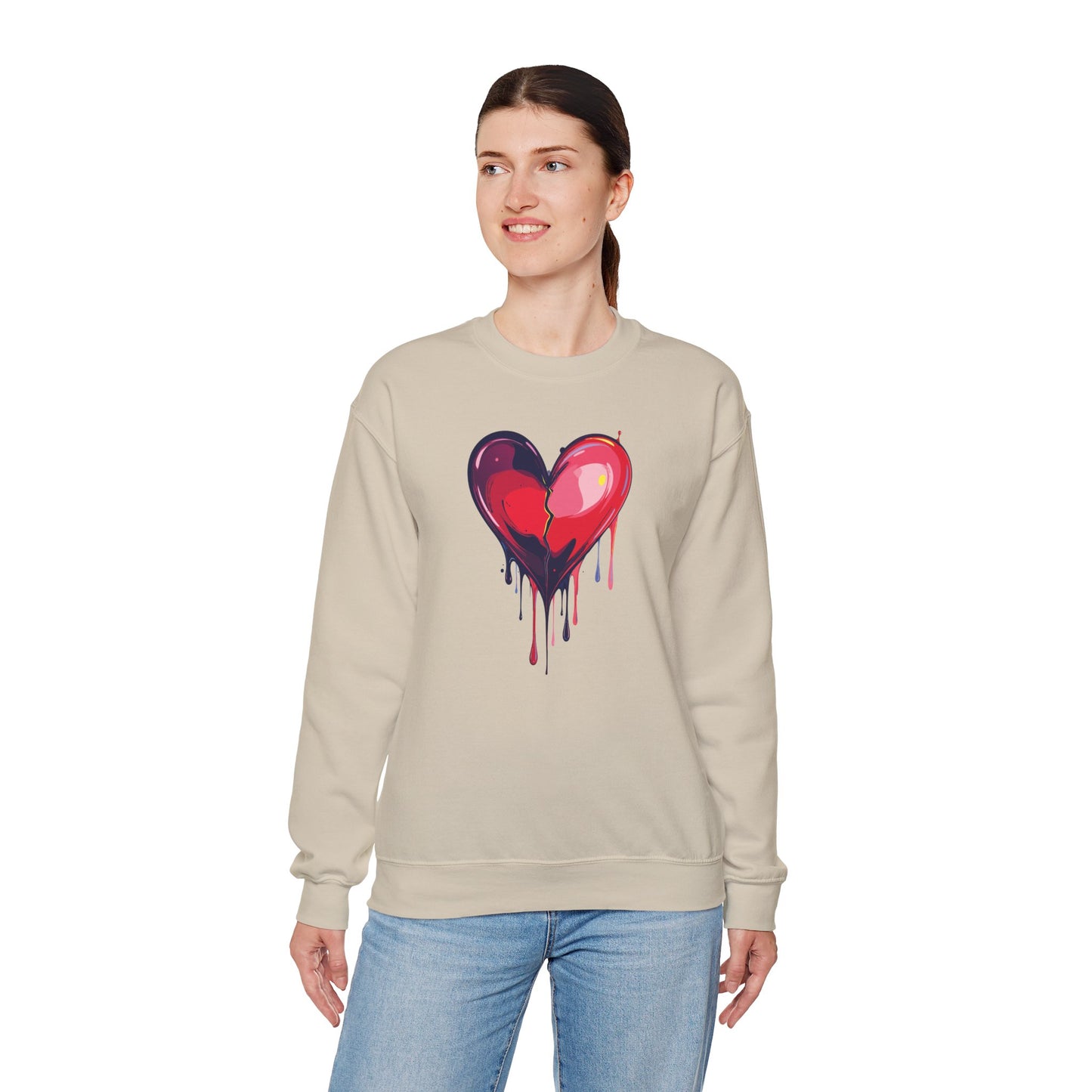 Big Red Heart Sweatshirt, Floral Red Heart Sweatshirt, Floral Love Sweatshirt, Valentine's Day Sweatshirt, Heart Floral Sweatshirt 118