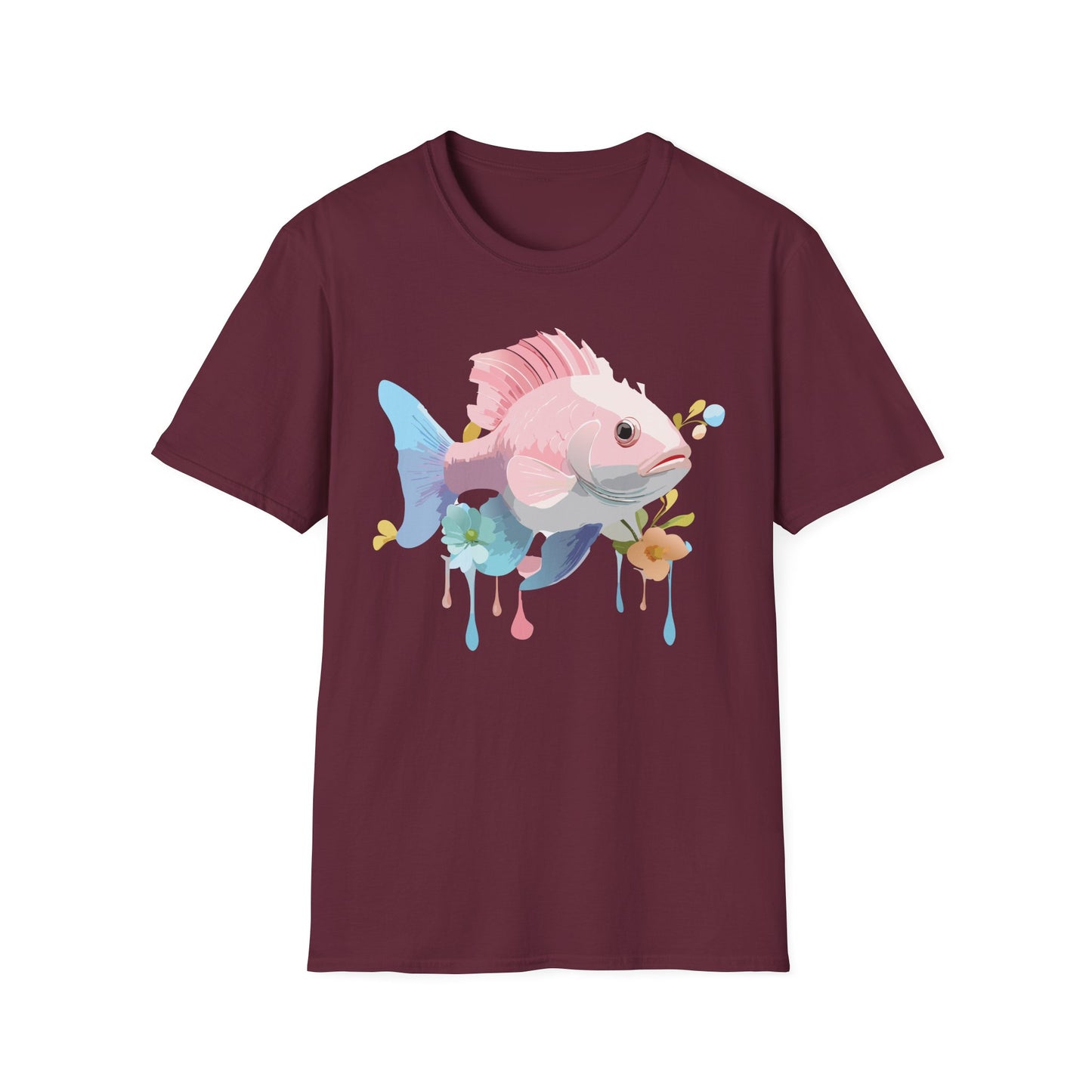 Fish Art Design Shirt, T Shirt with Fish, Graphic Shirt, Tee Shirt with Graphic Design, Shirt with Fish Graphic Art