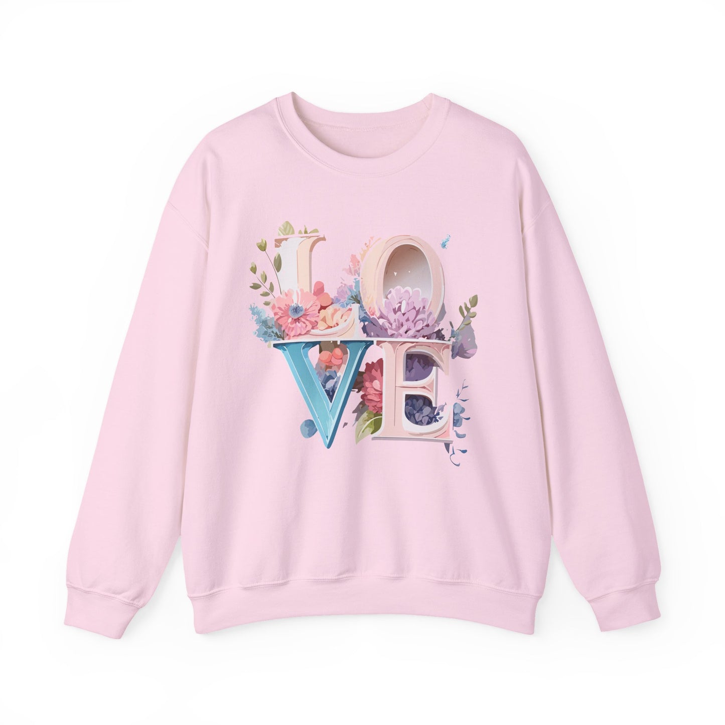 Floral Love Sweatshirt, Valentine's Day Sweatshirt, Love Flower Sweatshirt