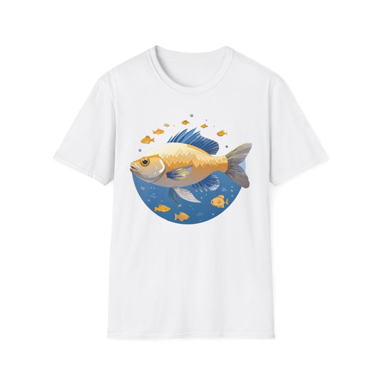 Fish Art Design Shirt, T Shirt with Fish, Graphic Shirt, Tee Shirt with Graphic Design, Shirt with Fish Graphic Art