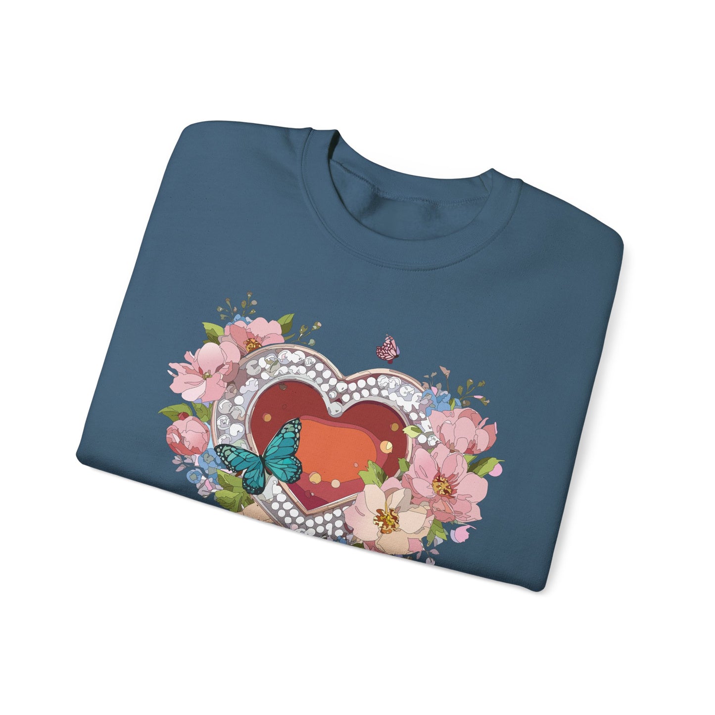 Floral Heart Sweatshirt, Floral Love Sweatshirt, Valentine's Day Sweatshirt, Heart Floral Sweatshirt