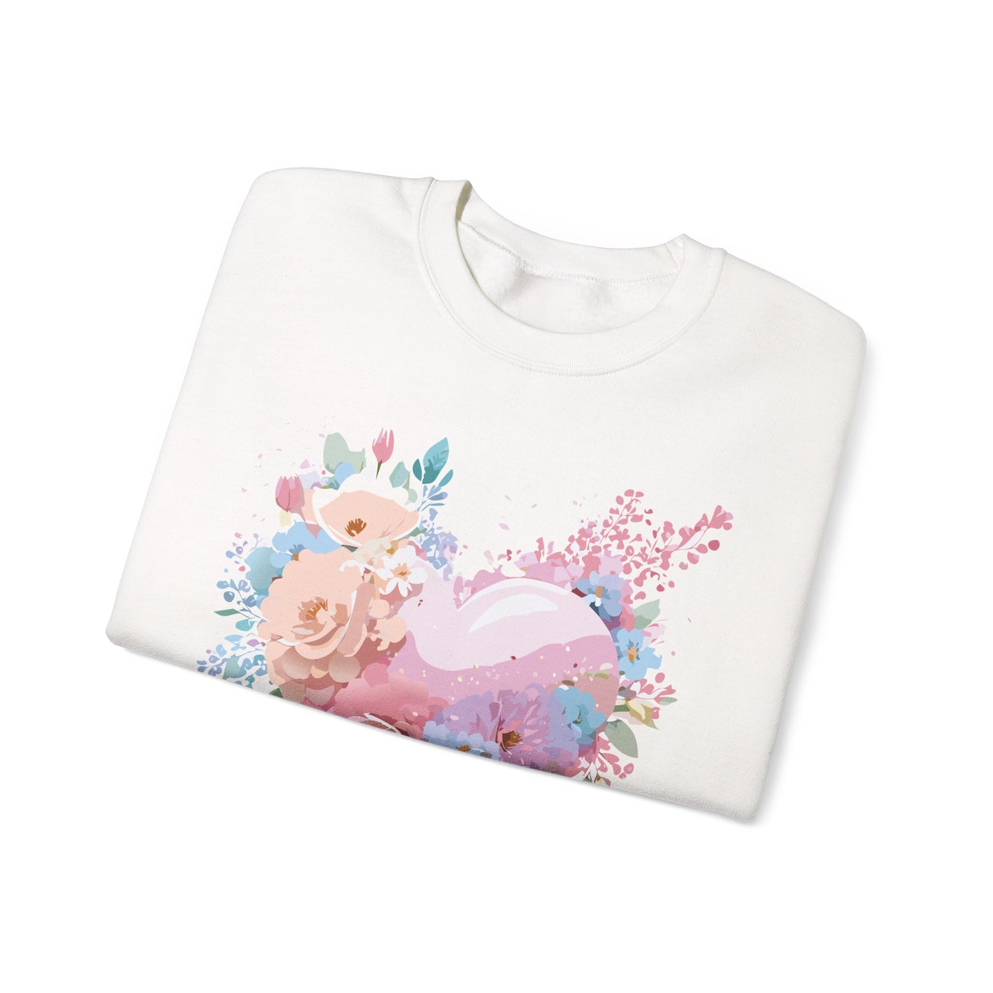 Floral Heart Sweatshirt, Floral Love Sweatshirt, Valentine's Day Sweatshirt, Heart Floral Sweatshirt