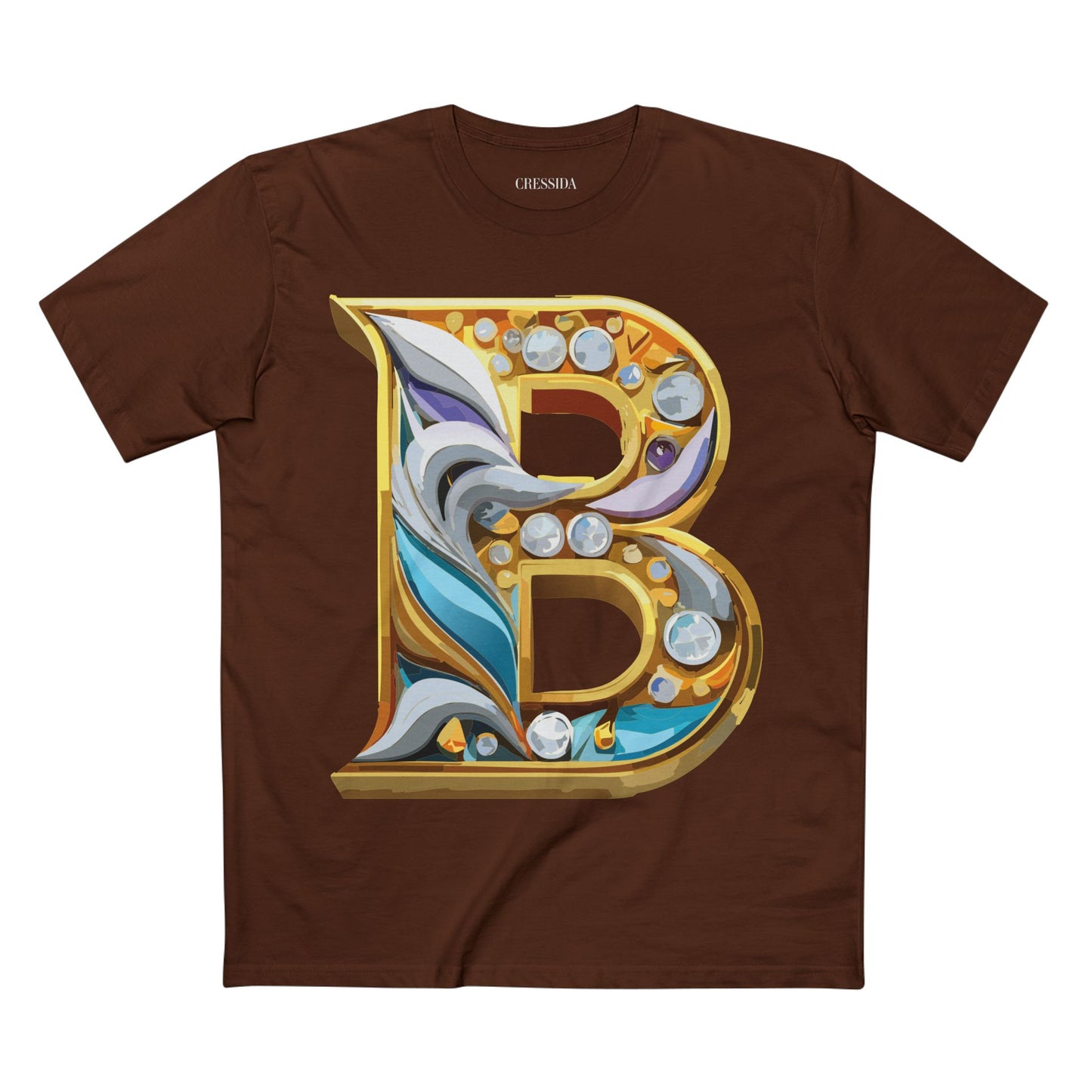 Letter Shirt, Shirt with Letters, Tee Shirt with Gold Letters
