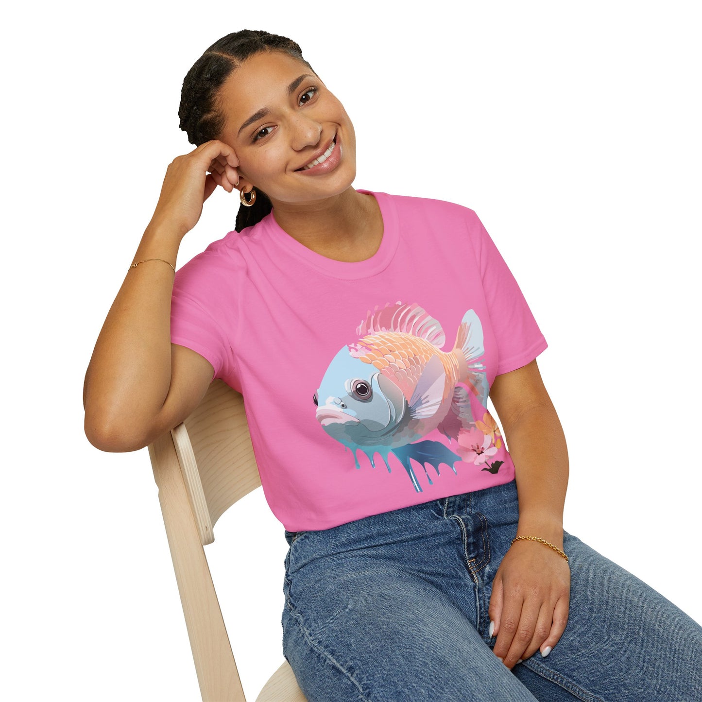 Copy of Fish Art Design Shirt, T Shirt with Fish, Graphic Shirt, Tee Shirt with Graphic Design, Shirt with Fish Graphic Art