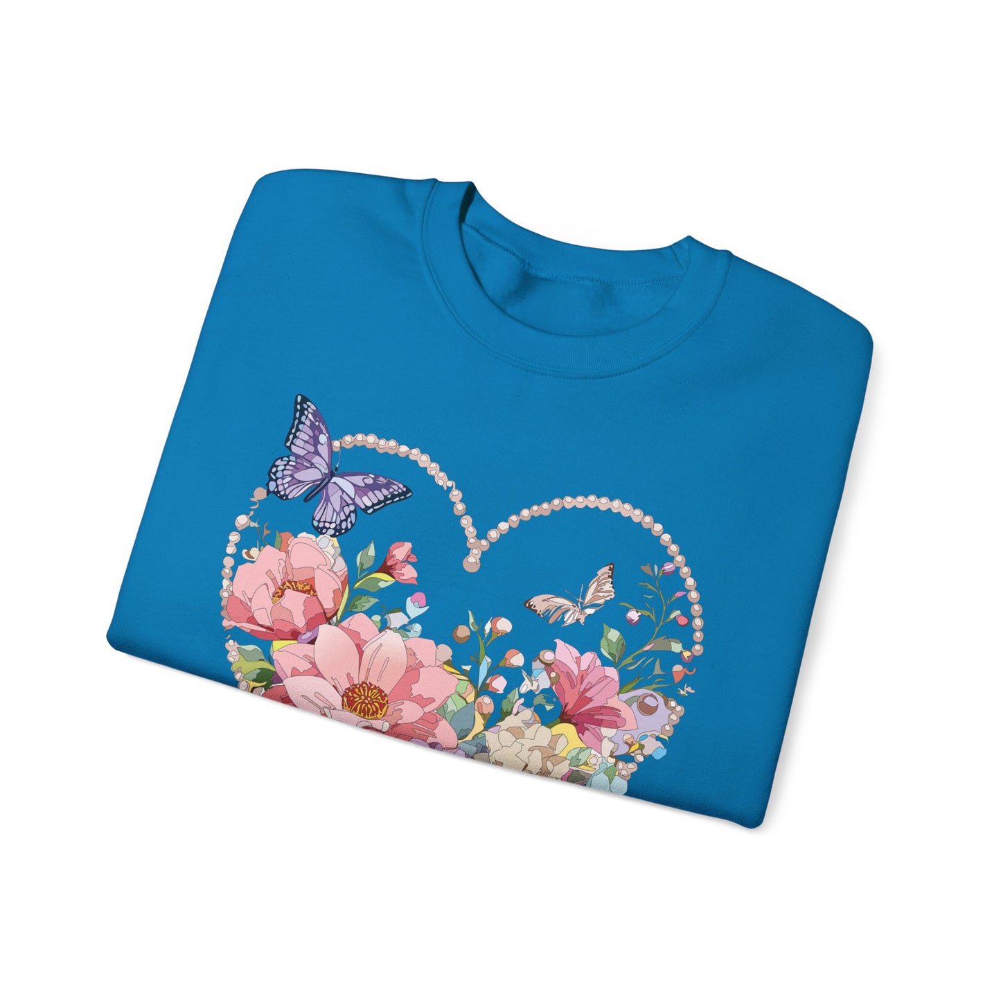 Floral Heart Sweatshirt, Floral Love Sweatshirt, Valentine's Day Sweatshirt, Heart Floral Sweatshirt