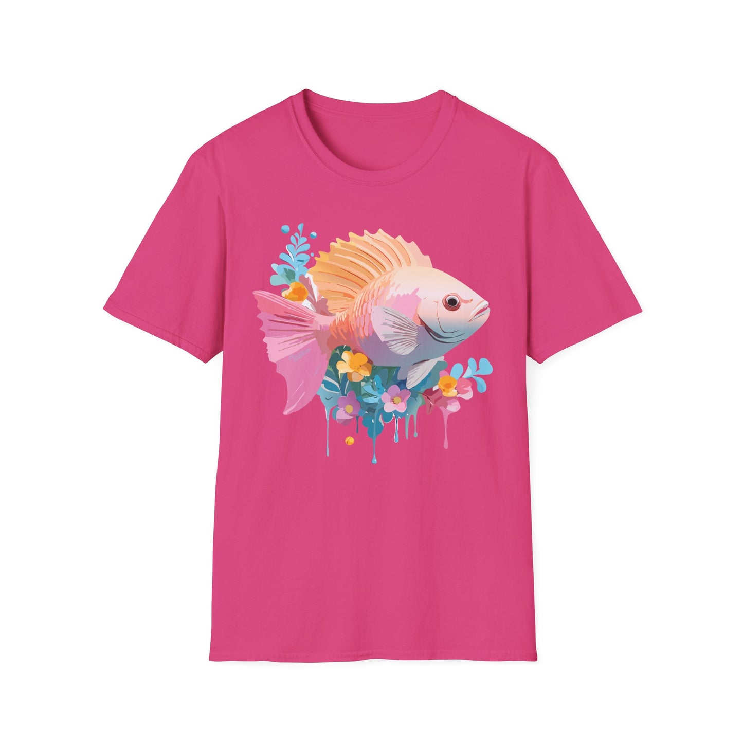 Fish Art Design Shirt, T Shirt with Fish, Graphic Shirt, Tee Shirt with Graphic Design, Shirt with Fish Graphic Art