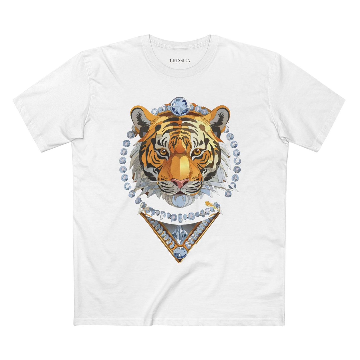 Unisex Premium Cotton Tee Shirt Featuring Antique Animal Medallion Art