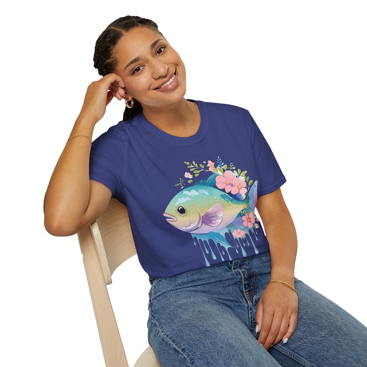 Fish Art Design Shirt, T Shirt with Fish, Graphic Shirt, Tee Shirt with Graphic Design, Shirt with Fish Graphic Art
