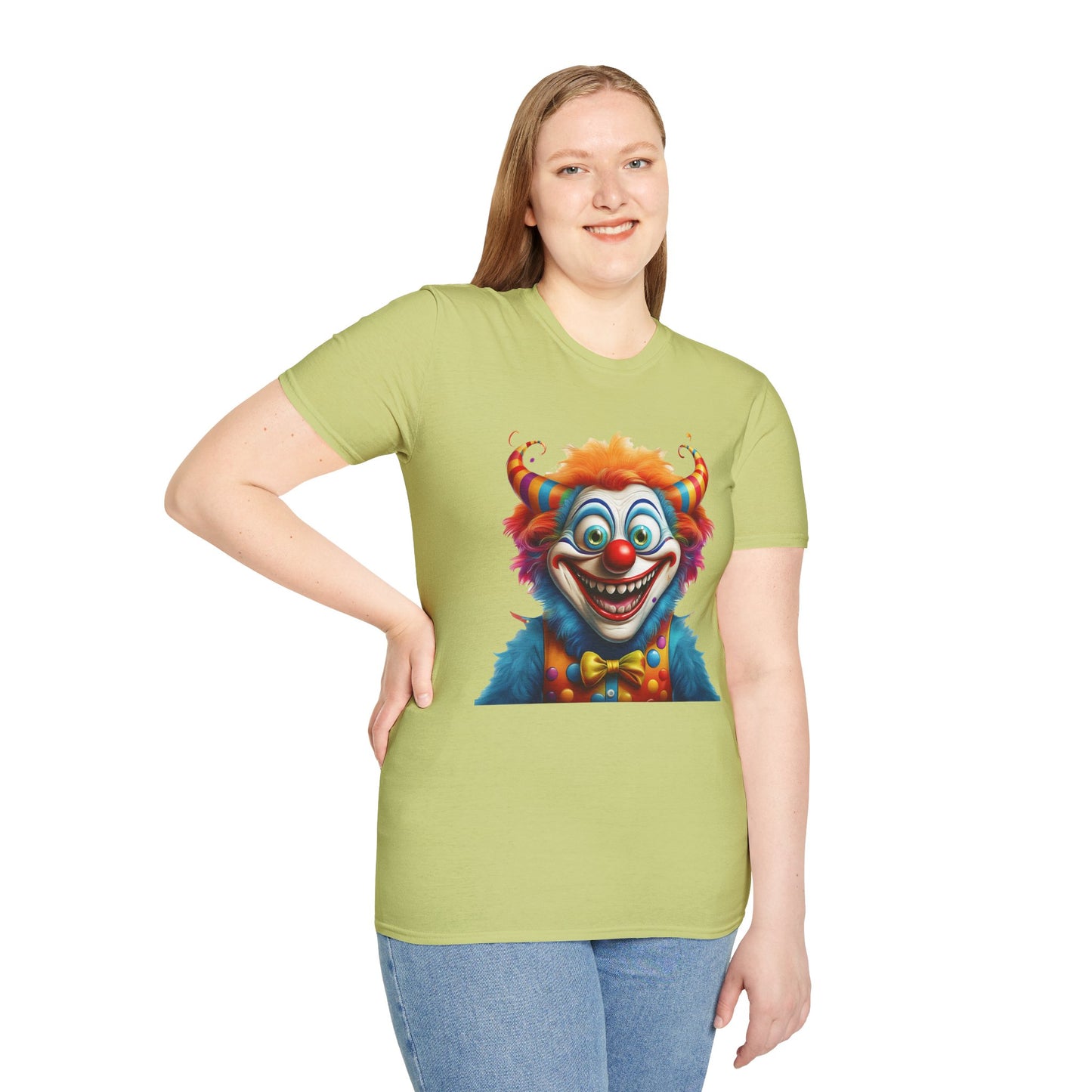 Clown Shirt, T Shirt with Clown, Funny Man Shirt, Tee Shirt with Funny Man, Circus Shirt, Shirt with Circus, Scary Man Shirt, Shirt with Scary Man