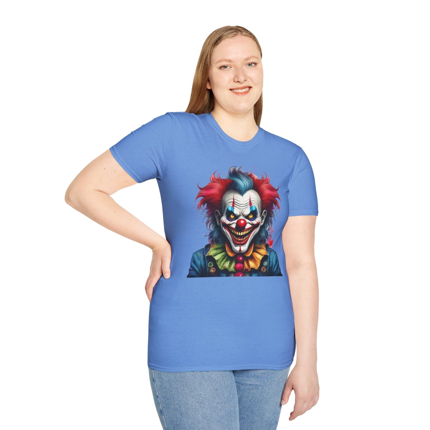 Clown Shirt, T Shirt with Clown, Funny Man Shirt, Tee Shirt with Funny Man, Circus Shirt, Shirt with Circus, Scary Man Shirt, Shirt with Scary Man