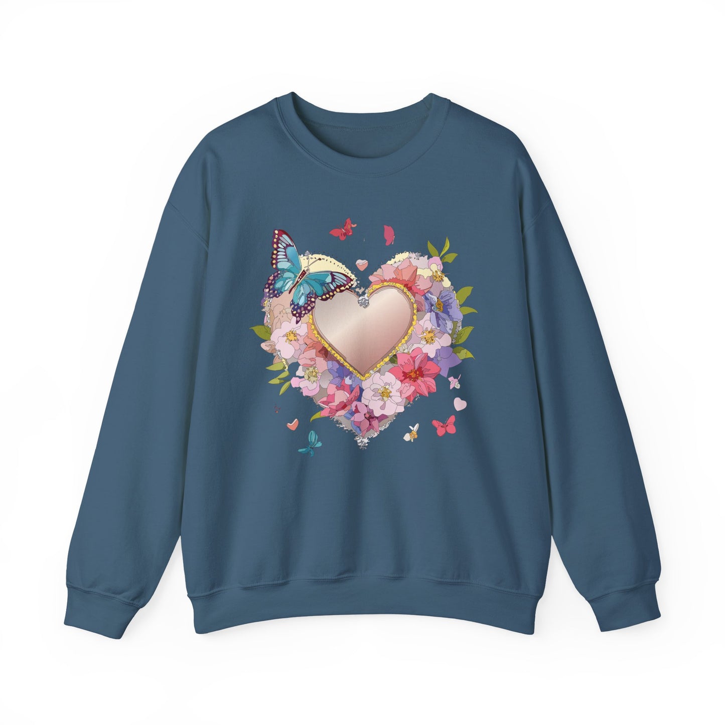 Floral Heart Sweatshirt, Floral Love Sweatshirt, Valentine's Day Sweatshirt, Heart Floral Sweatshirt