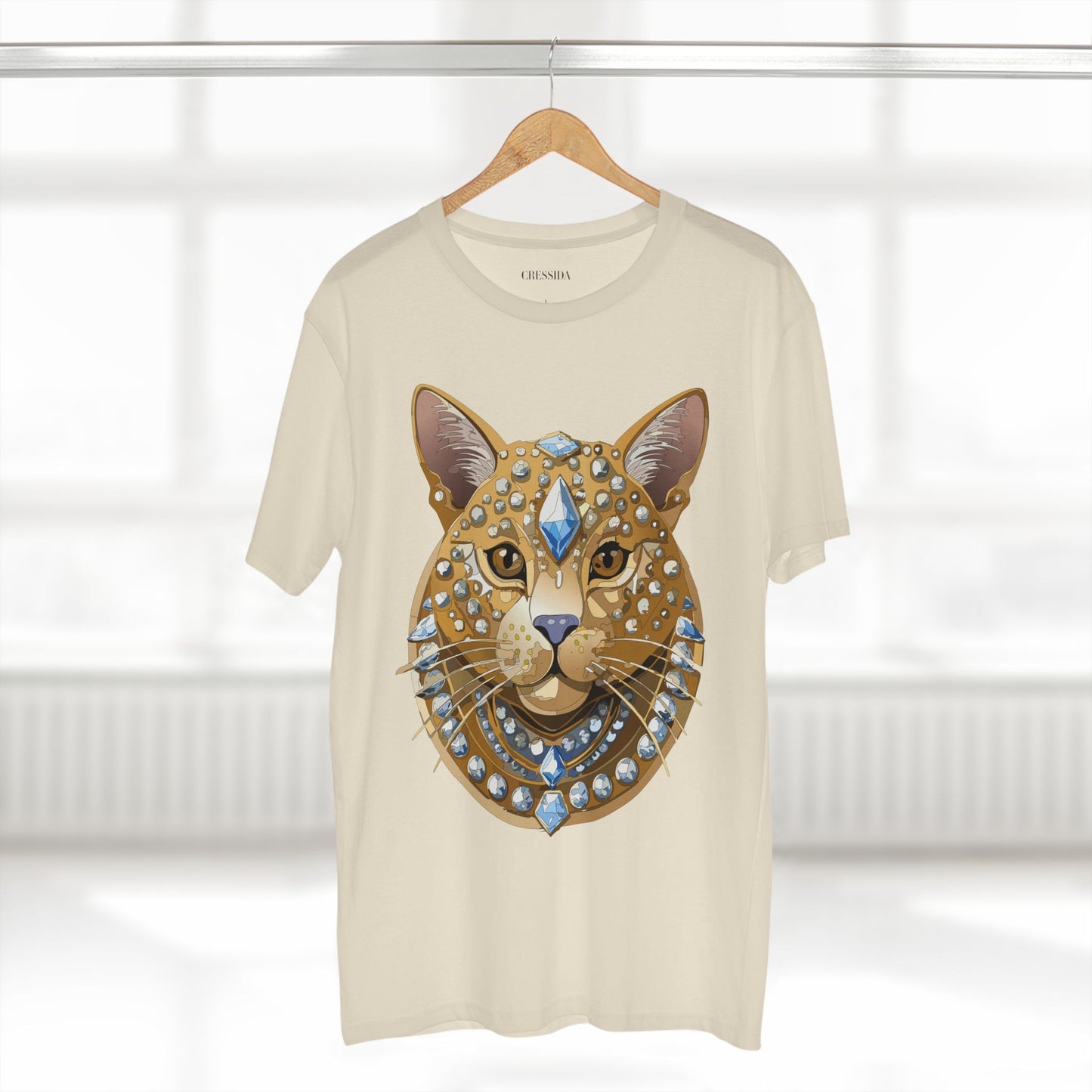 Unisex Premium Cotton Tee Shirt With Antique Animal Medallion Design