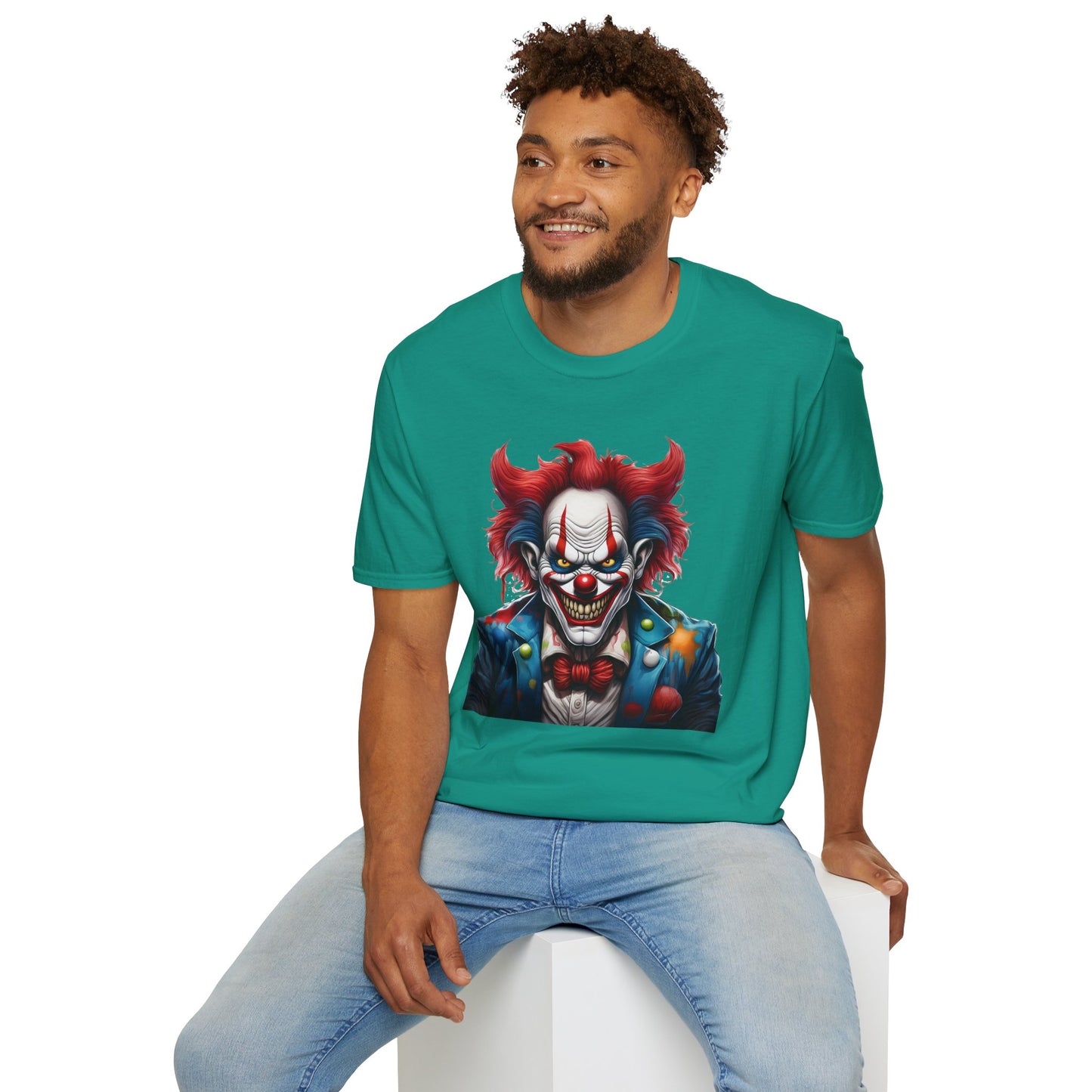 Clown Shirt, T Shirt with Clown, Funny Man Shirt, Tee Shirt with Funny Man, Circus Shirt, Shirt with Circus, Scary Man Shirt, Shirt with Scary Man
