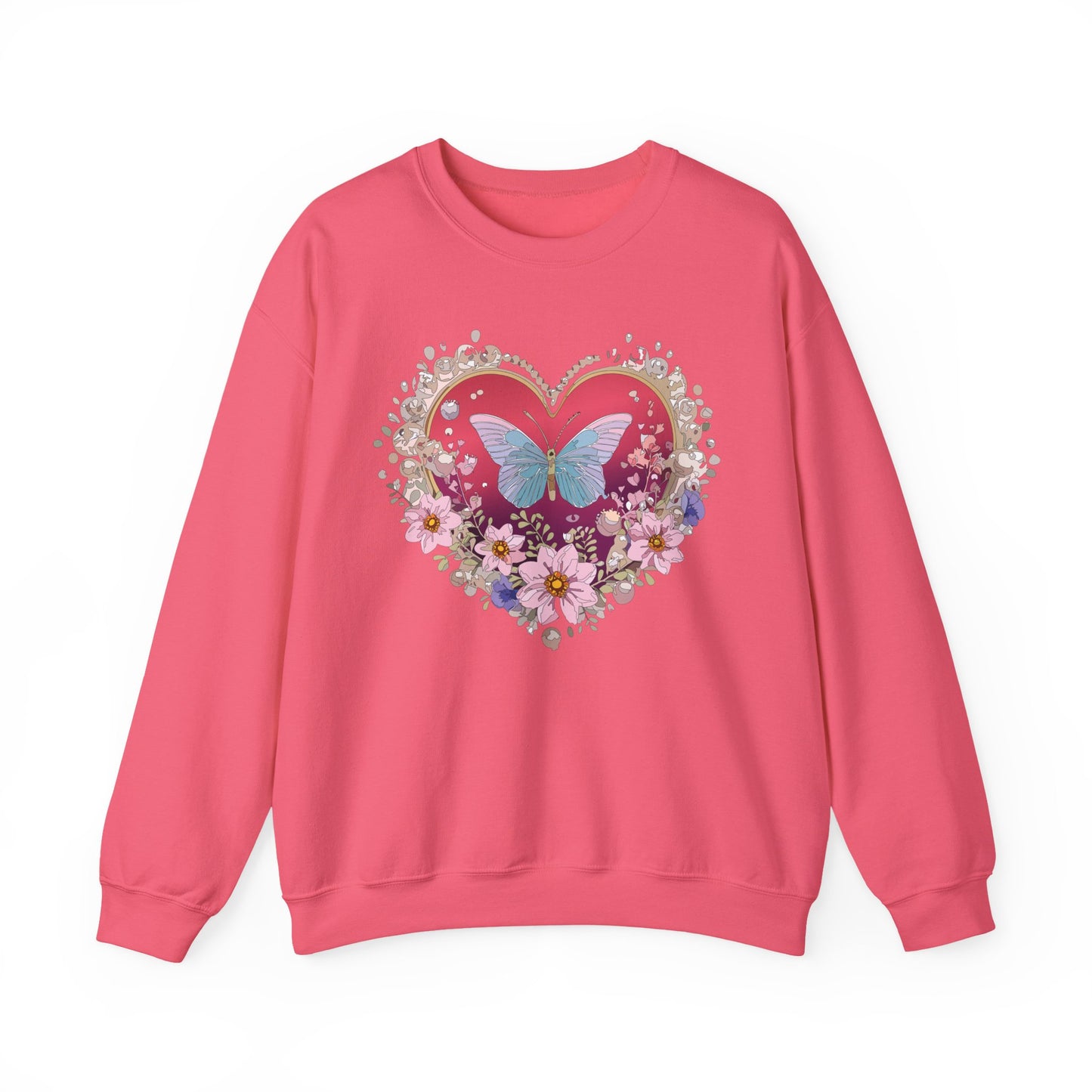 Floral Heart Sweatshirt, Floral Love Sweatshirt, Valentine's Day Sweatshirt, Heart Floral Sweatshirt