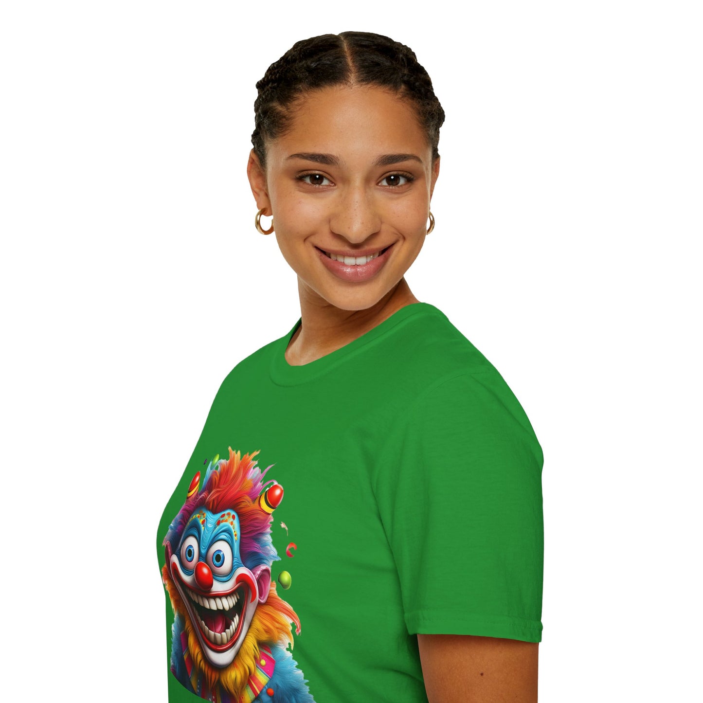 Clown Shirt, T Shirt with Clown, Funny Man Shirt, Tee Shirt with Funny Man, Circus Shirt, Shirt with Circus, Scary Man Shirt, Shirt with Scary Man