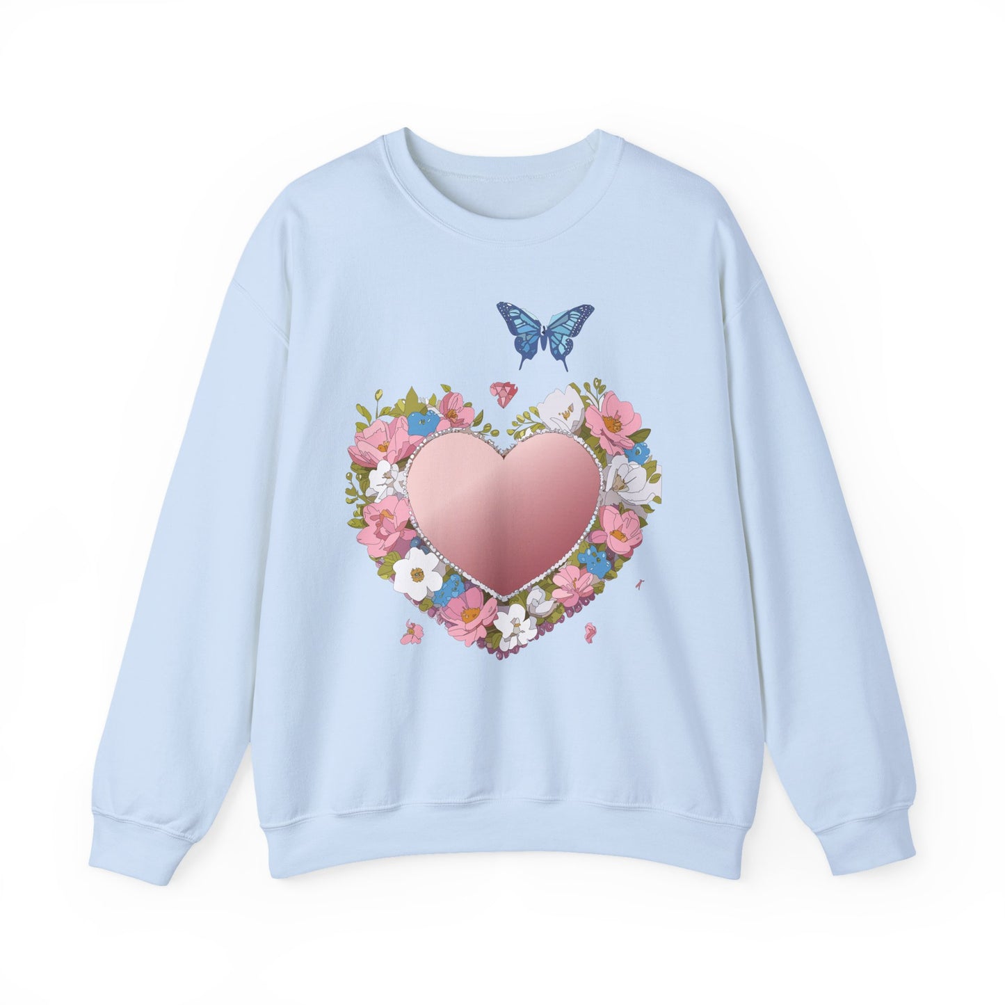 Floral Heart Sweatshirt, Floral Love Sweatshirt, Valentine's Day Sweatshirt, Heart Floral Sweatshirt
