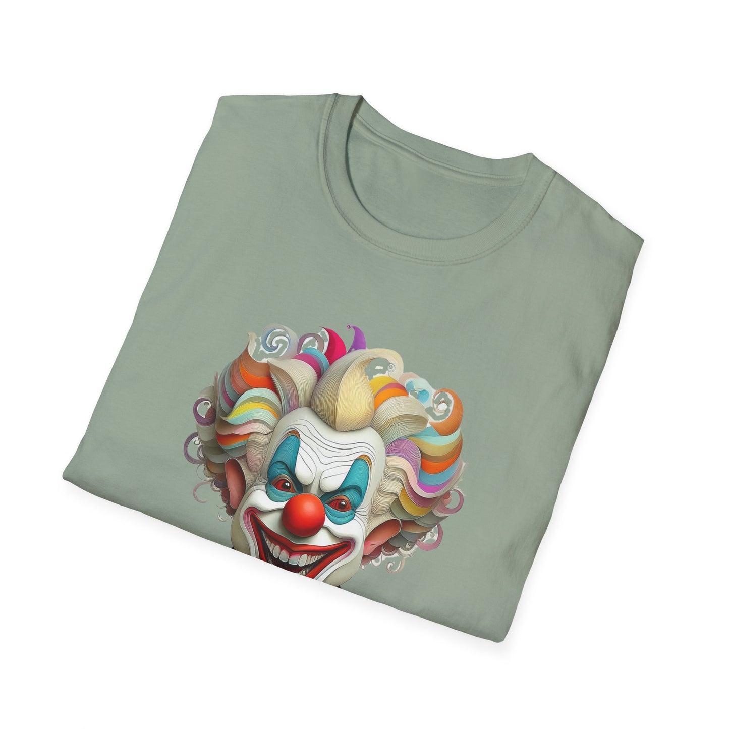 Clown Shirt, T Shirt with Clown, Funny Man Shirt, Tee Shirt with Funny Man, Circus Shirt, Shirt with Circus, Scary Man Shirt, Shirt with Scary Man