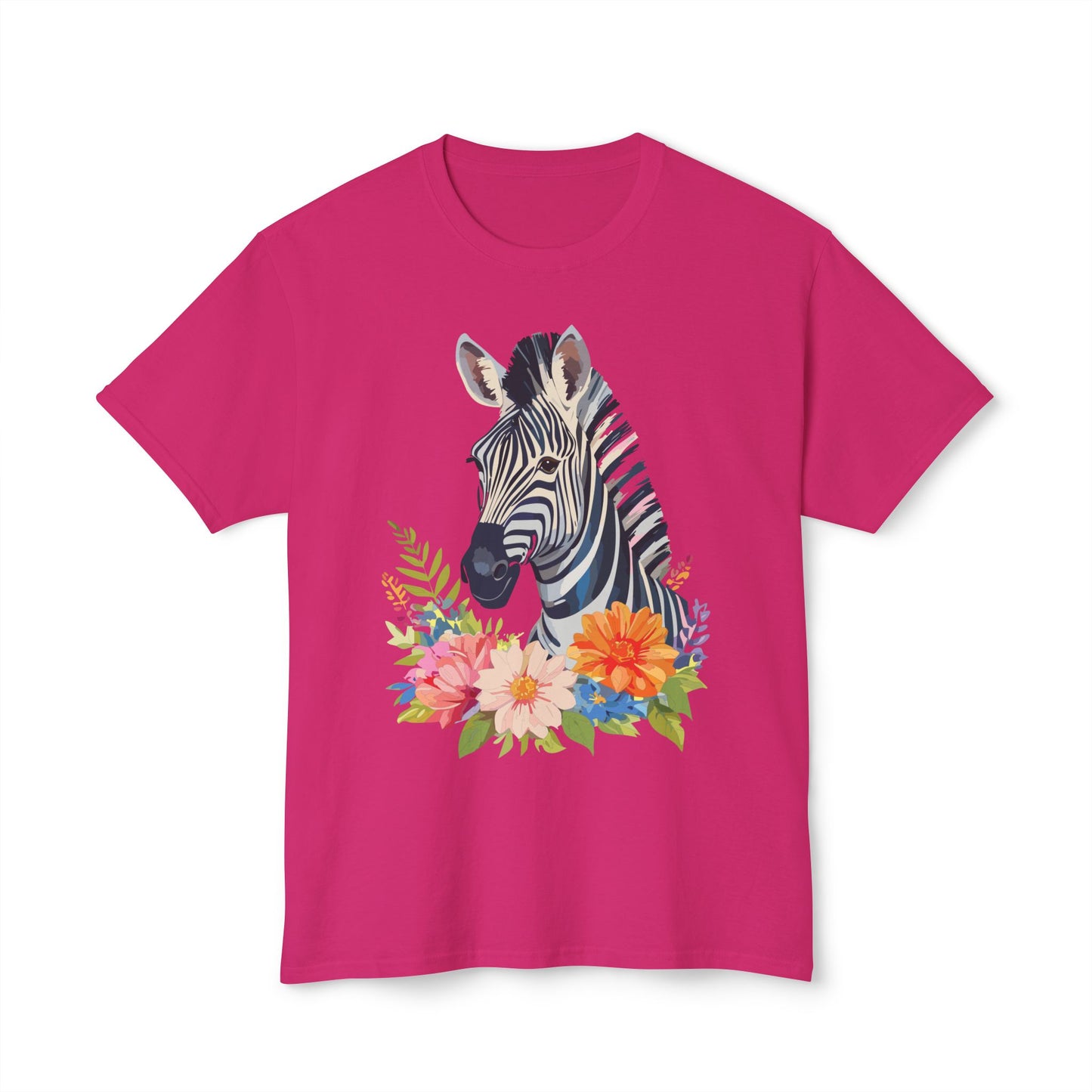 Zebra T-Shirt, Vintage Zebra Tee, Floral Tees, Zebra Art Design Shirt, Tee Shirt with Zebra 6