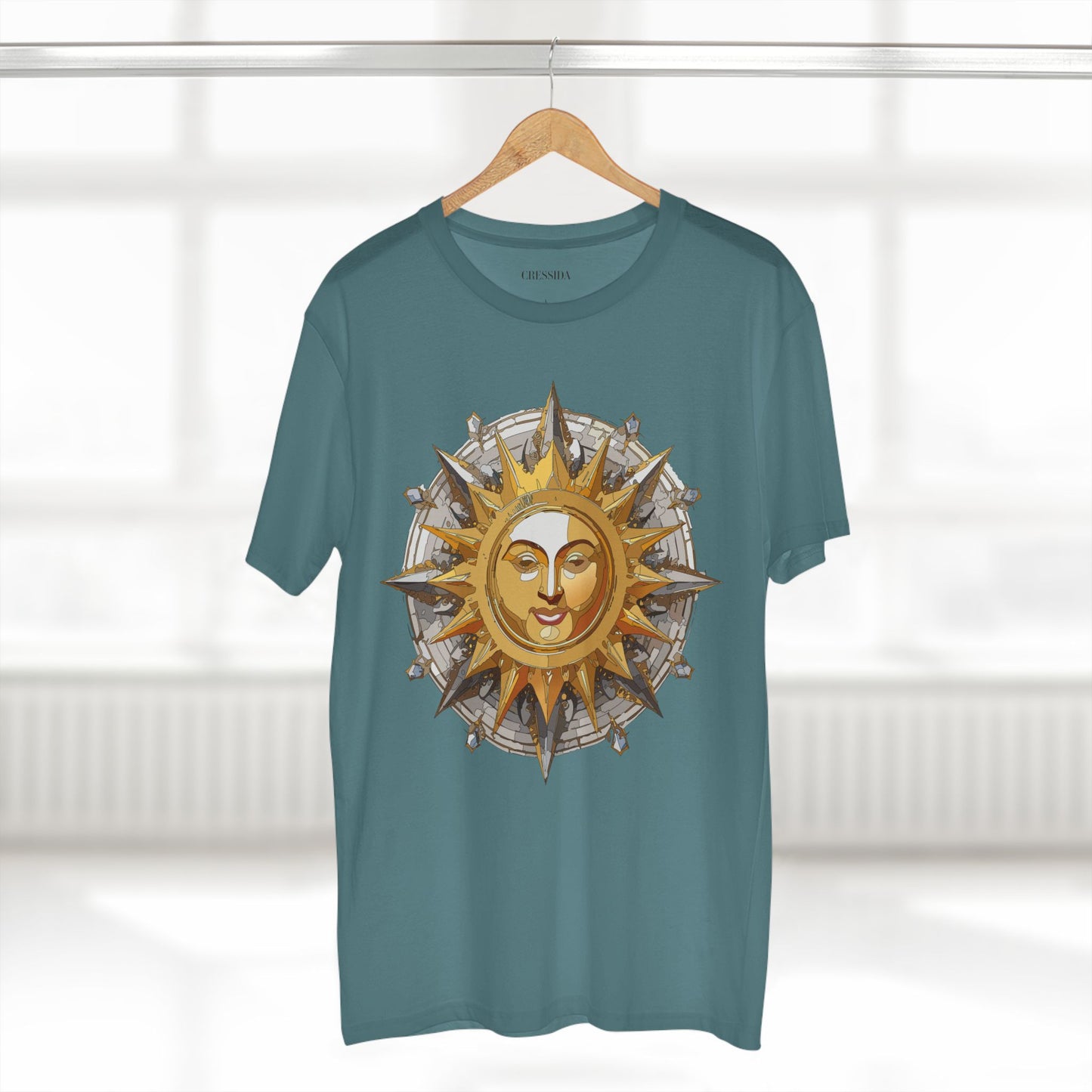 Sun Shirt, Shirt with Sun, Tee Shirt with Gold Sun