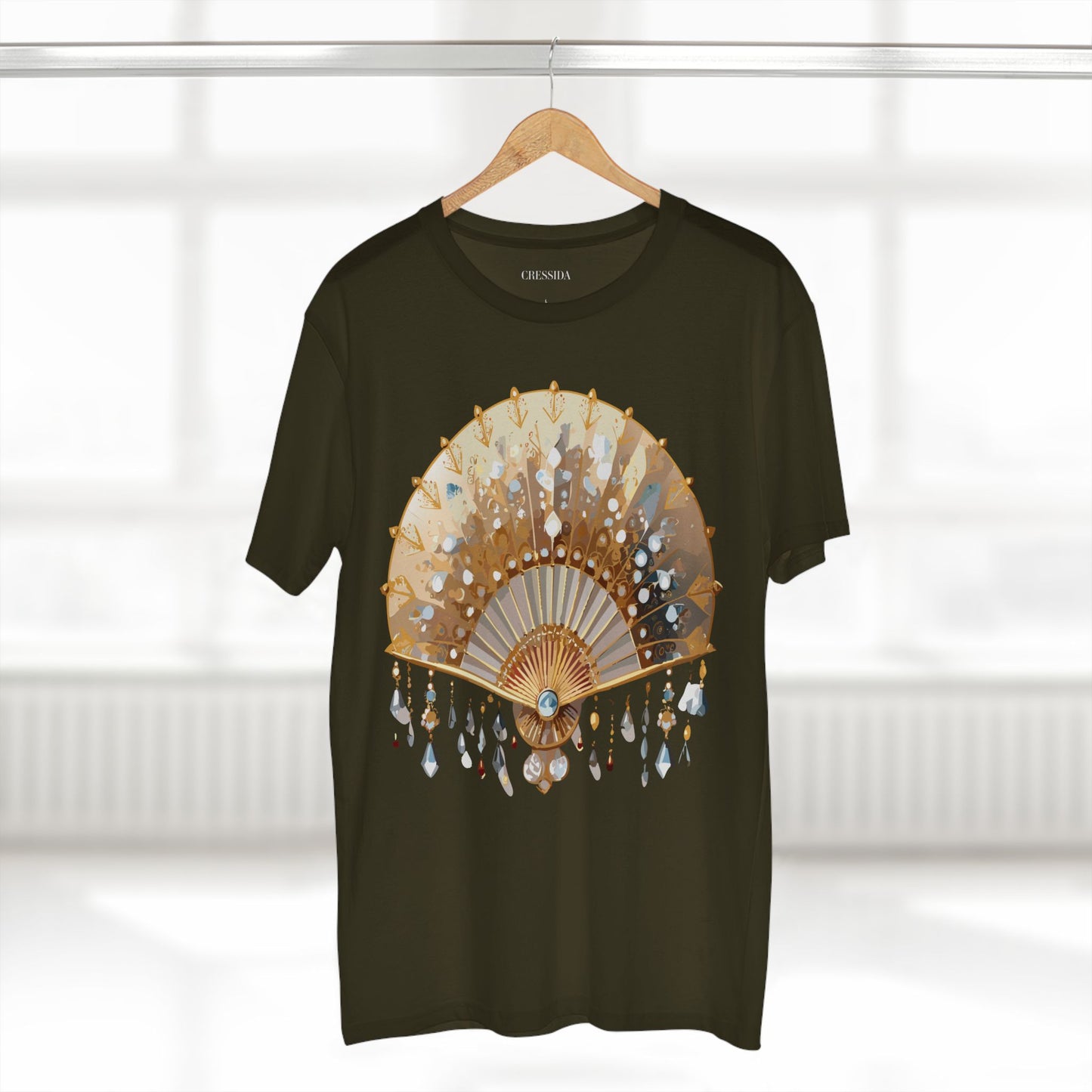 Fan shirt, Shirt with Fan, Tee Shirt with Antique Fan