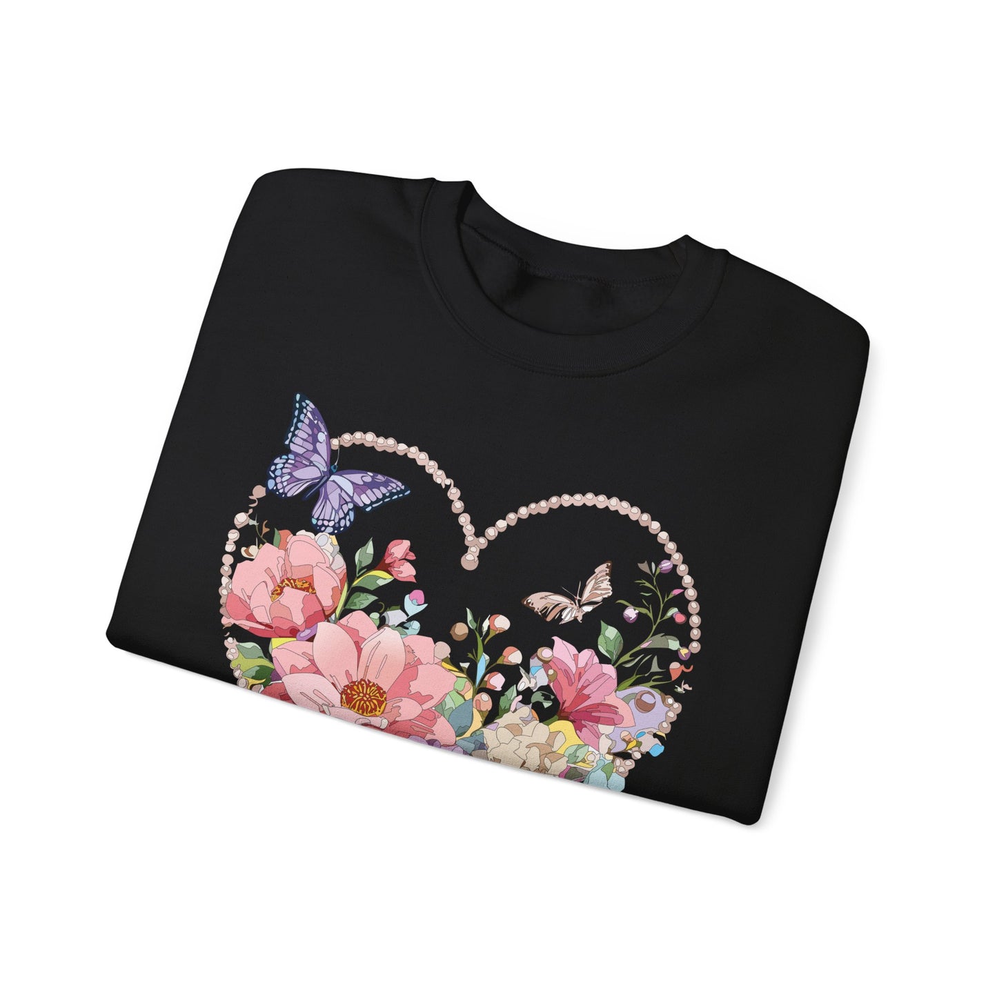 Floral Heart Sweatshirt, Floral Love Sweatshirt, Valentine's Day Sweatshirt, Heart Floral Sweatshirt