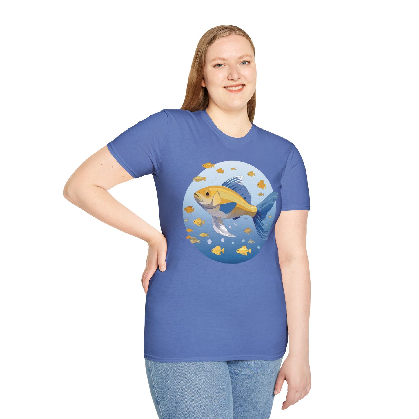 Fish Art Design Shirt, T Shirt with Fish, Graphic Shirt, Tee Shirt with Graphic Design, Shirt with Fish Graphic Art