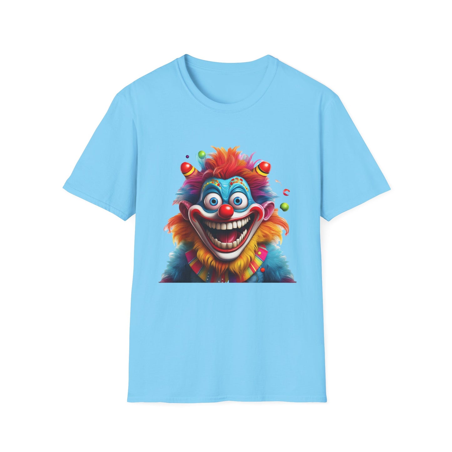 Clown Shirt, T Shirt with Clown, Funny Man Shirt, Tee Shirt with Funny Man, Circus Shirt, Shirt with Circus, Scary Man Shirt, Shirt with Scary Man