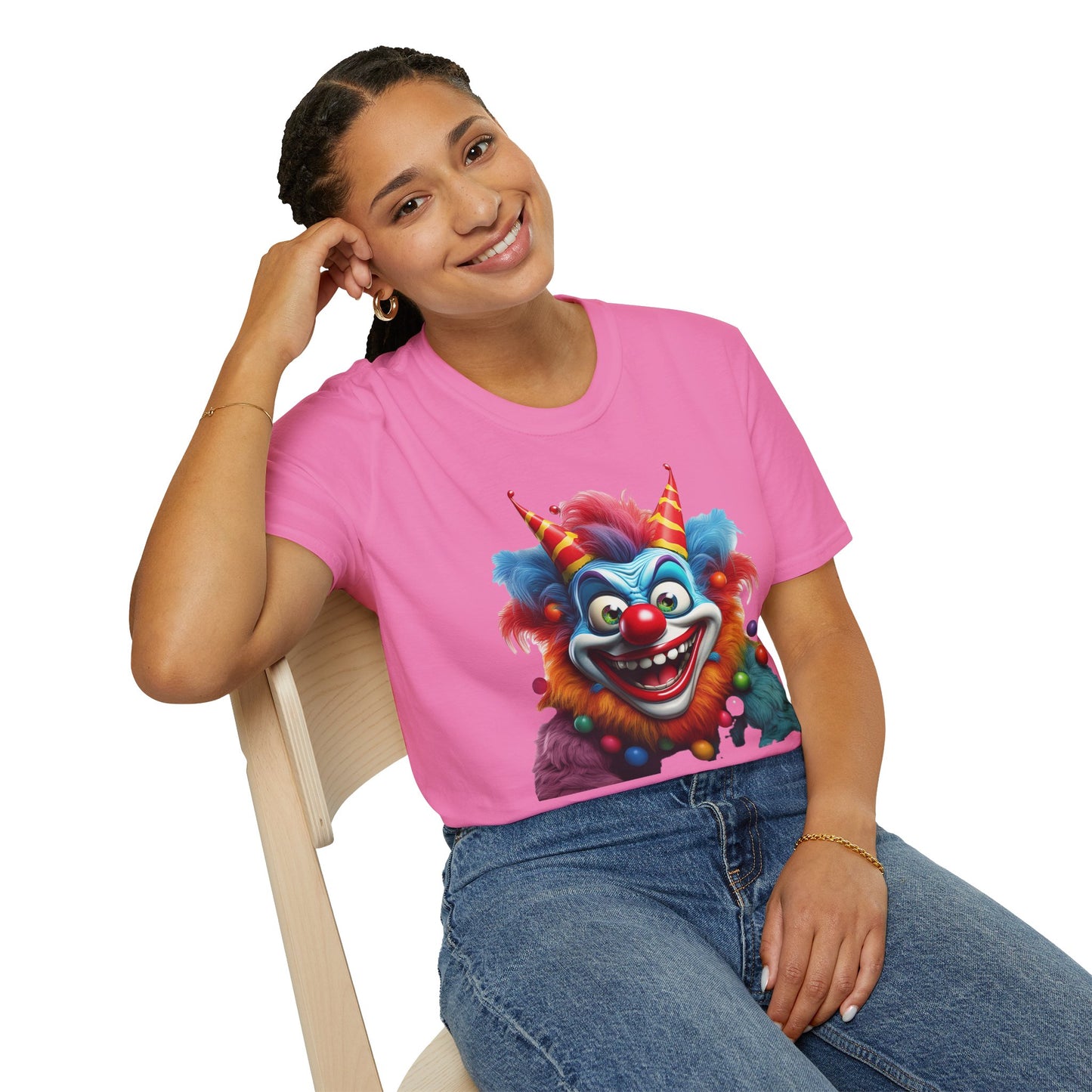 Clown Shirt, T Shirt with Clown, Funny Man Shirt, Tee Shirt with Funny Man, Circus Shirt, Shirt with Circus, Scary Man Shirt, Shirt with Scary Man