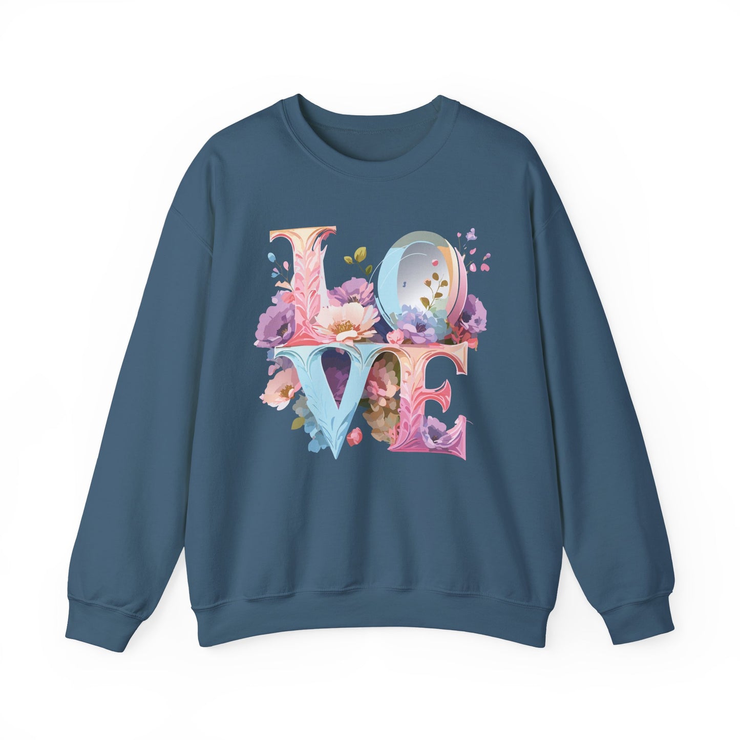 Floral Love Sweatshirt, Valentine's Day Sweatshirt, Love Flower Sweatshirt
